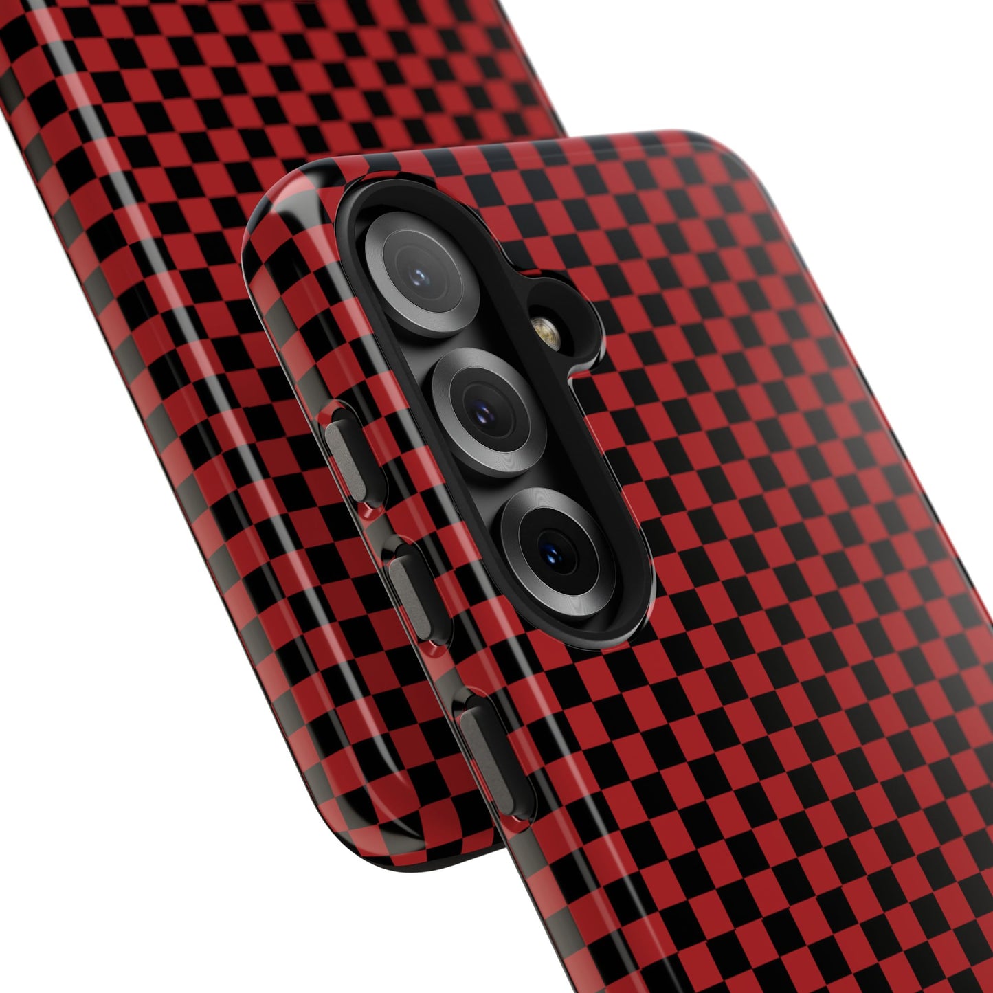 Checkerboard Red / Black Phone Case