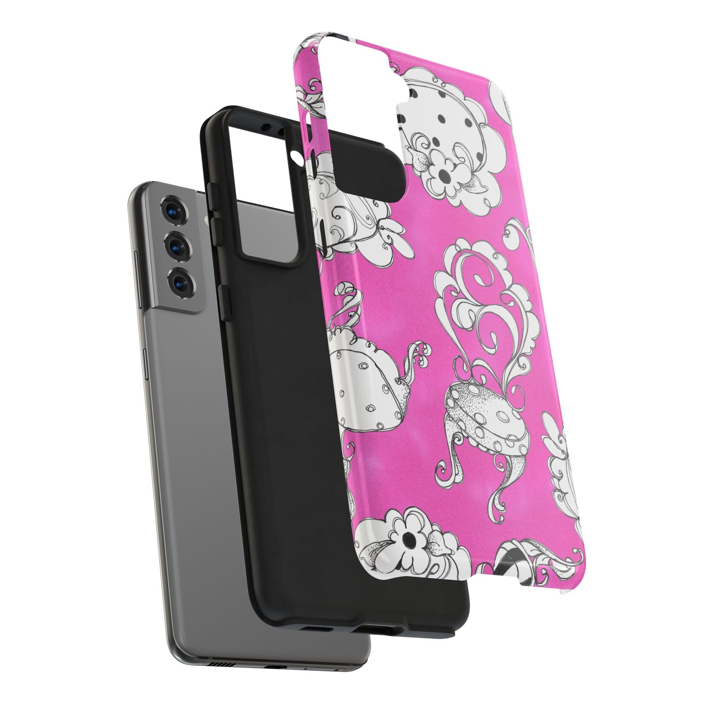 Bistro Chairs Pink Phone Case