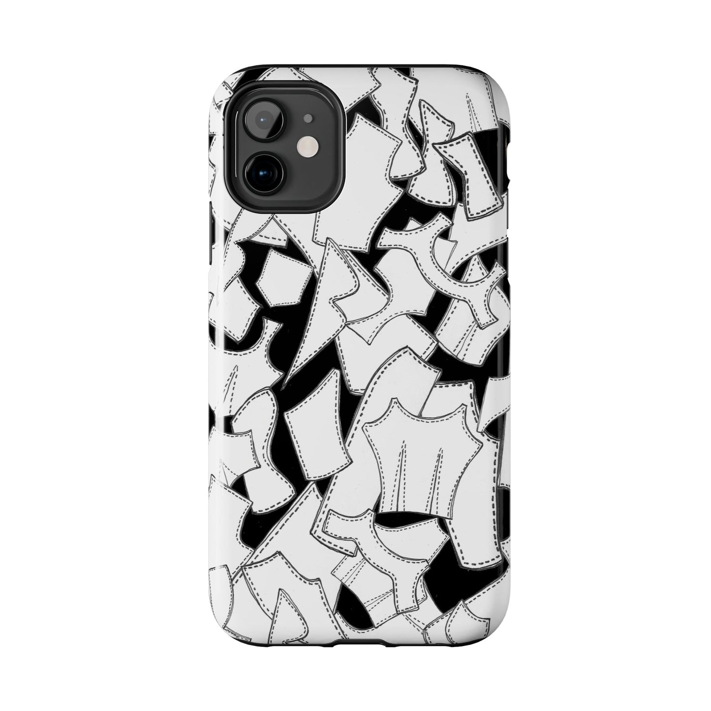Pattern Pieces Black Phone Case