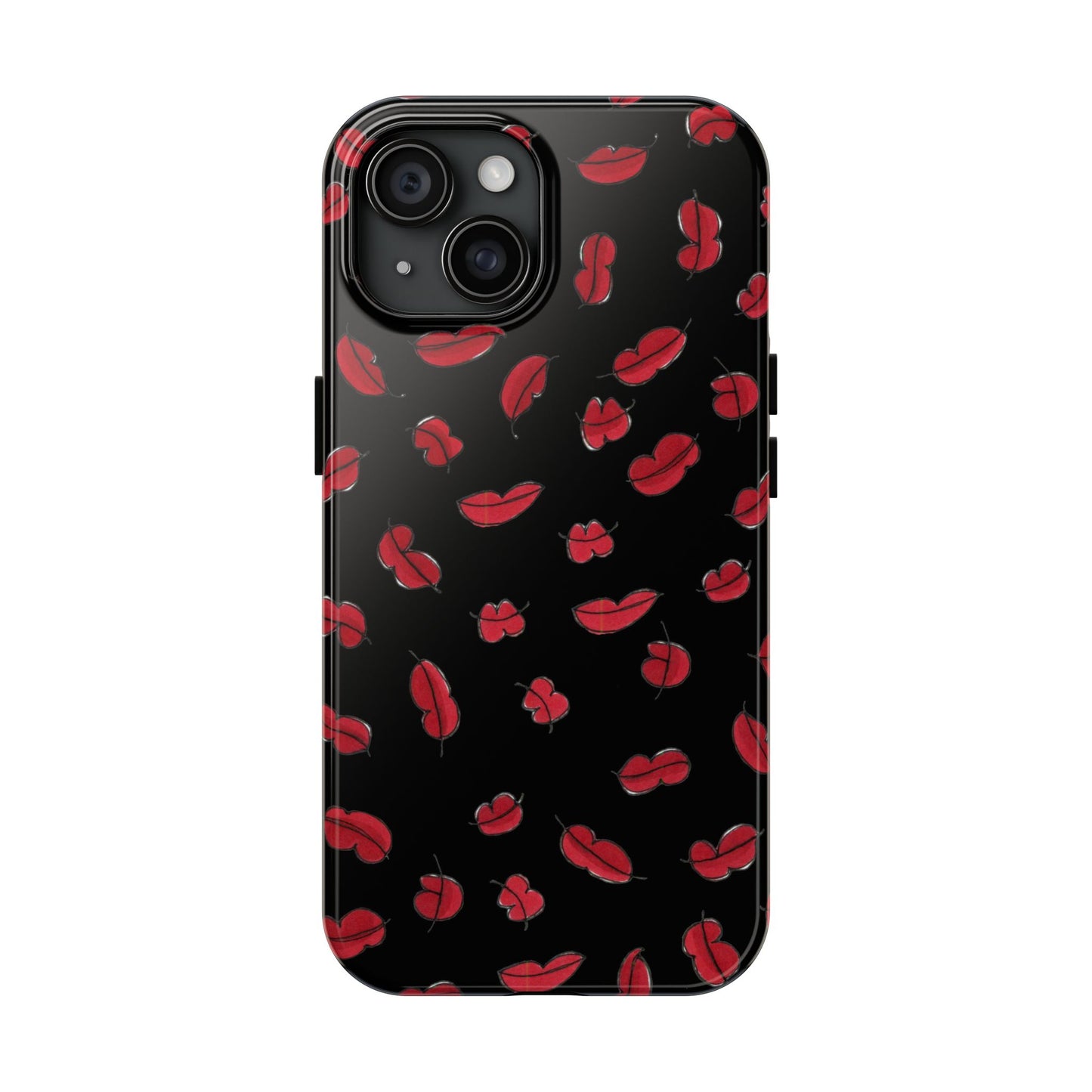 Lotsa Lips Black Phone Case