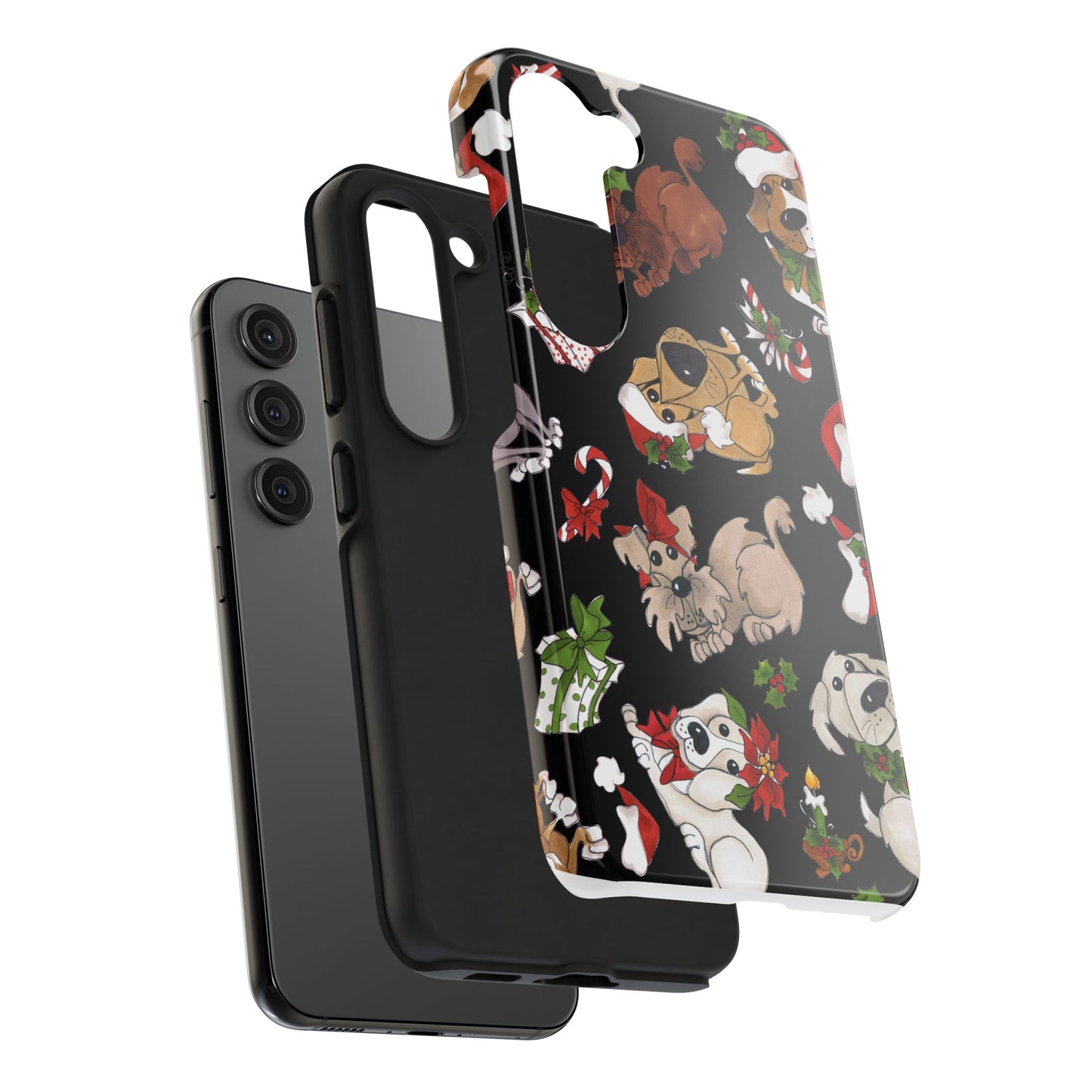 Doggie Toss Black Phone Case