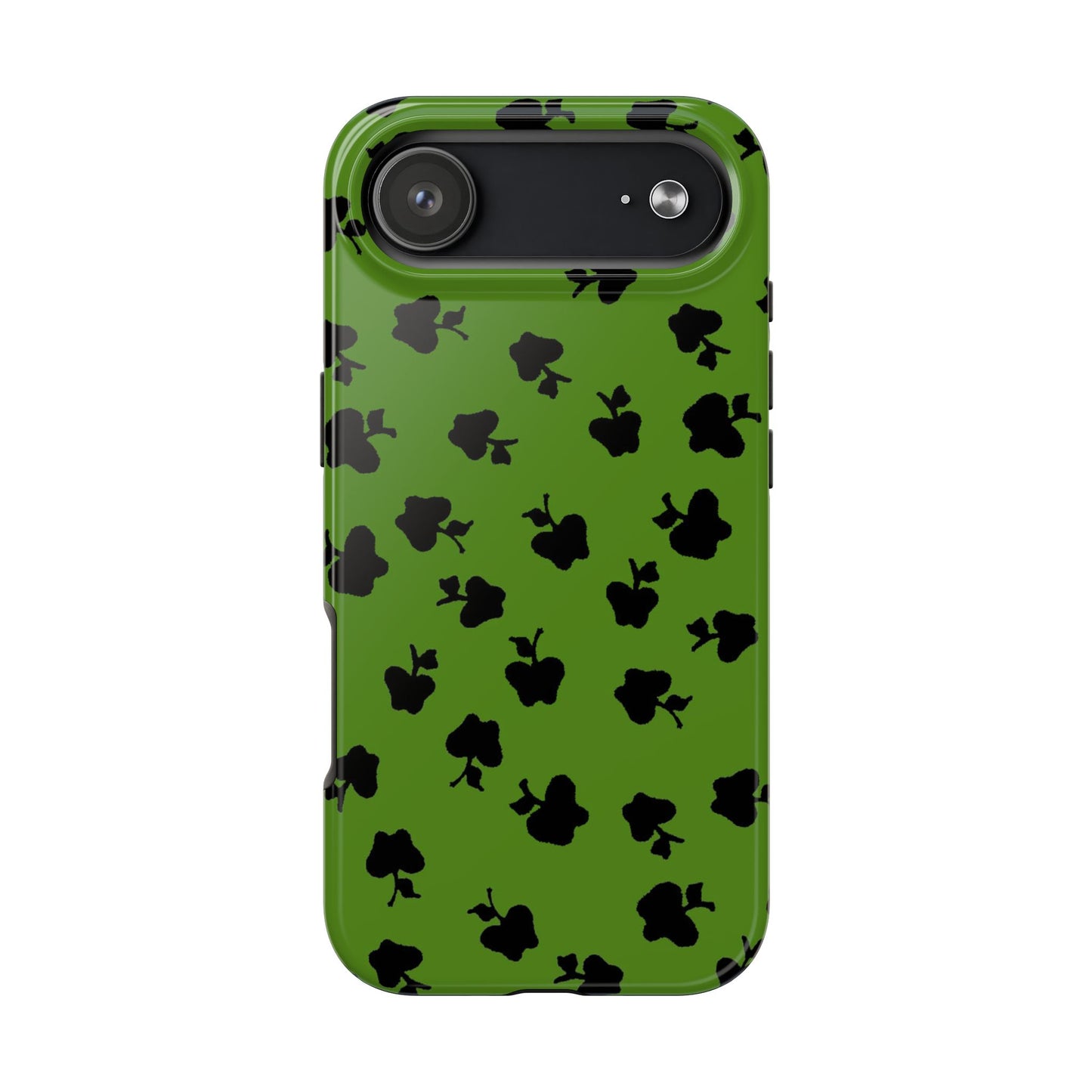Happy Apples Green / Black Phone Case