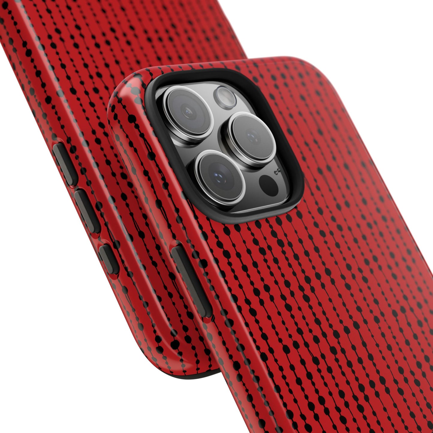 Beaded Curtain Red / Black Phone Case