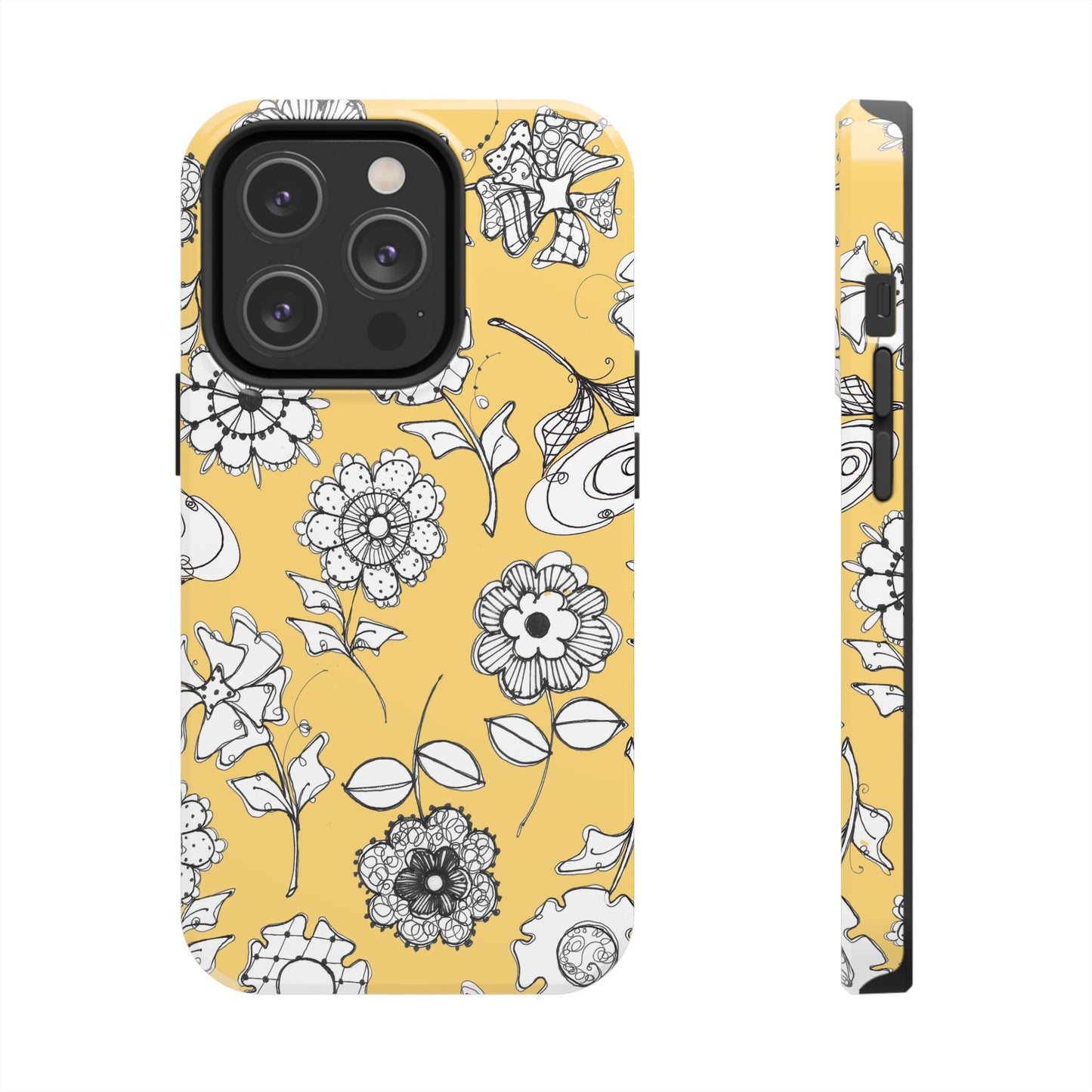 Paper Posies Yellow Phone Case