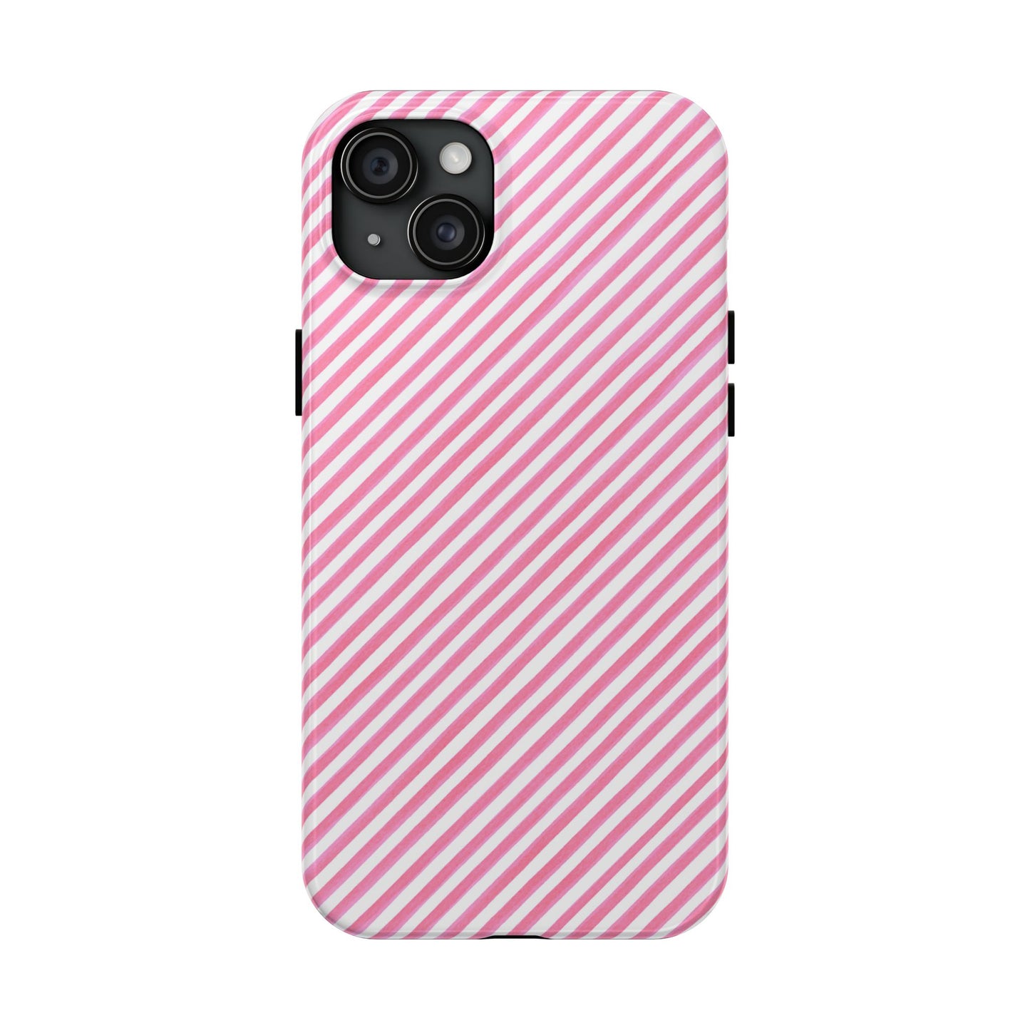 Bias Stripe Pink / White Phone Case