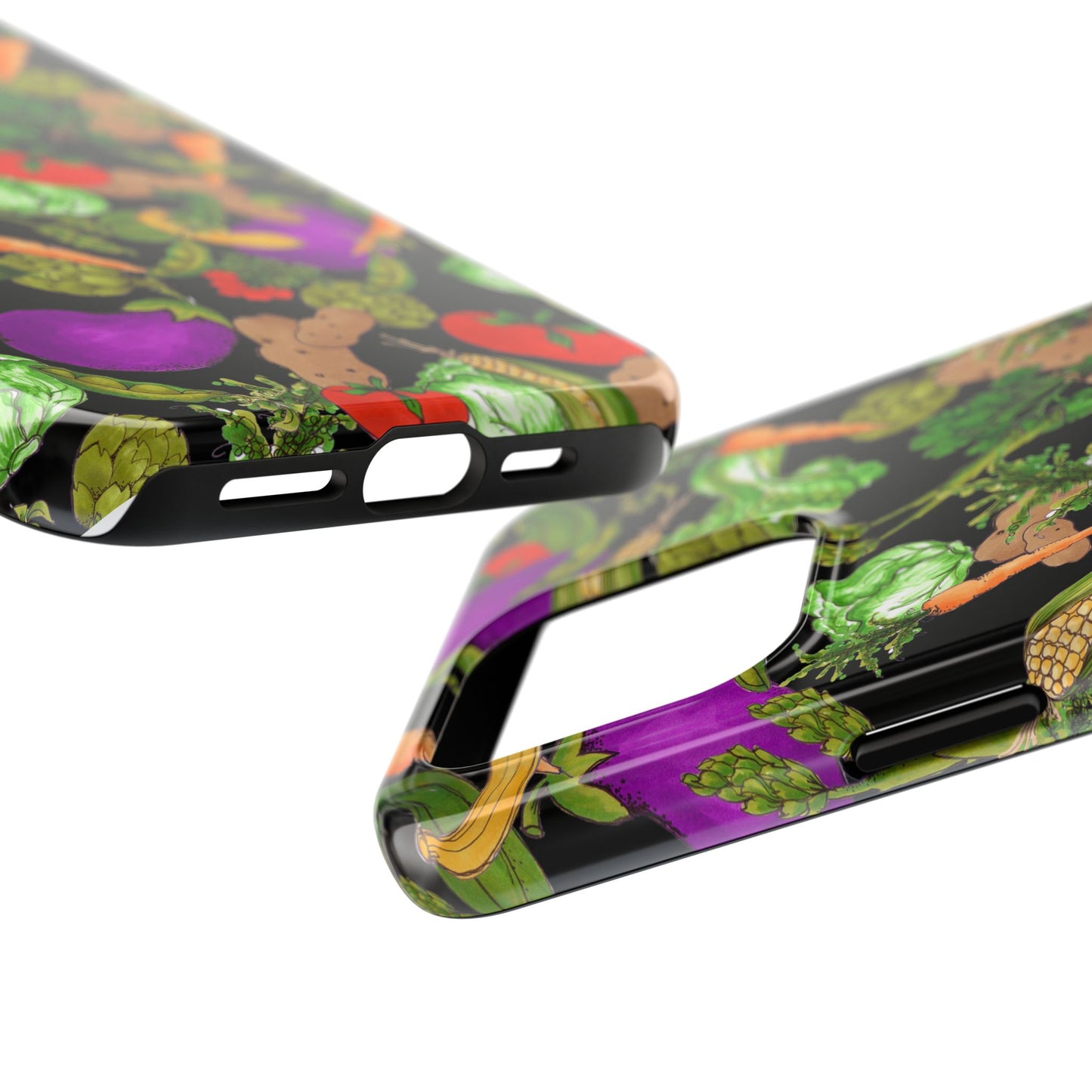 Veggie Jungle Black Phone Case