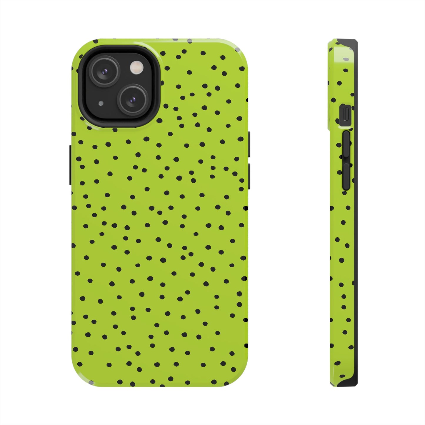 Dinky Dots Lime / Black Phone Case