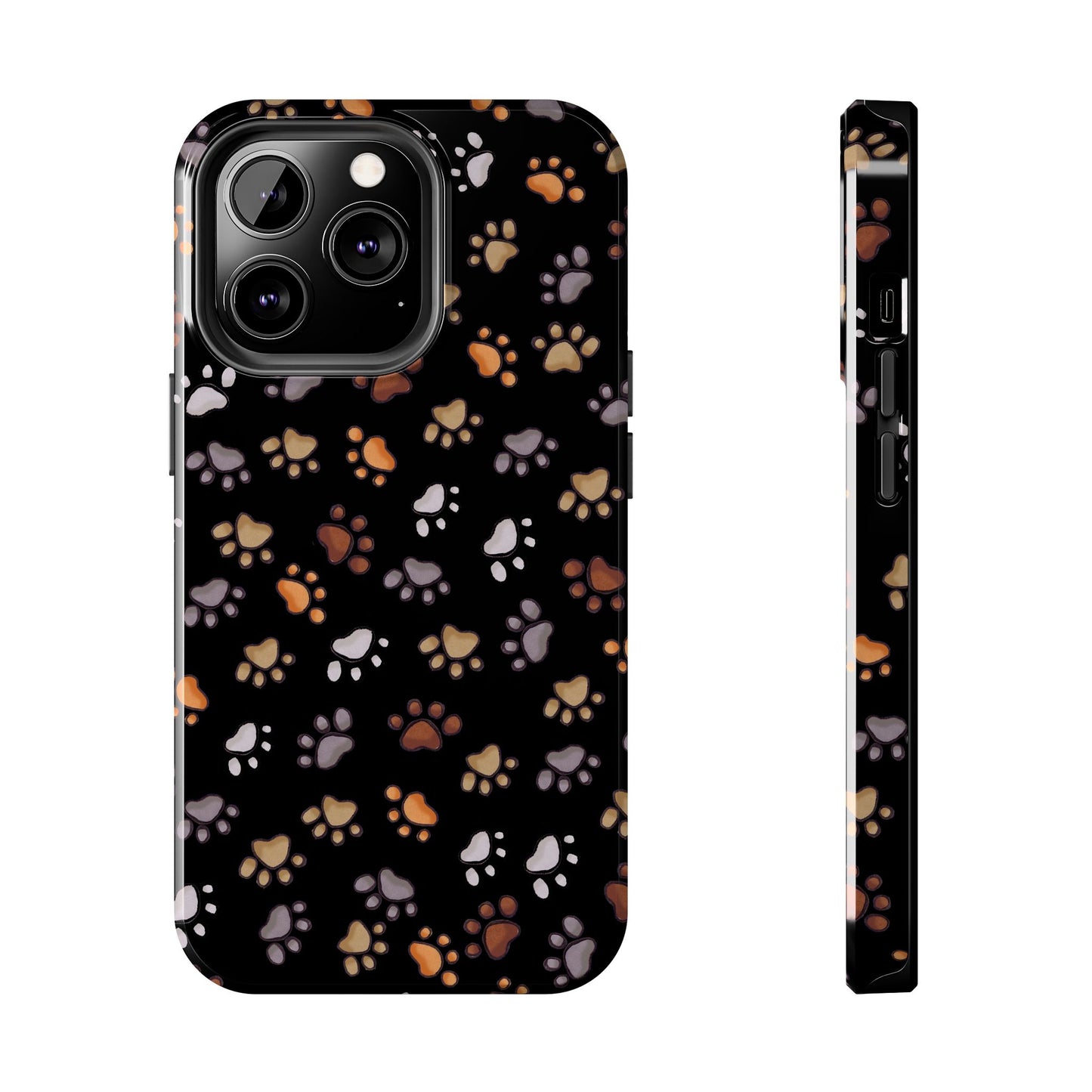 Puppy Paws Black Phone Case