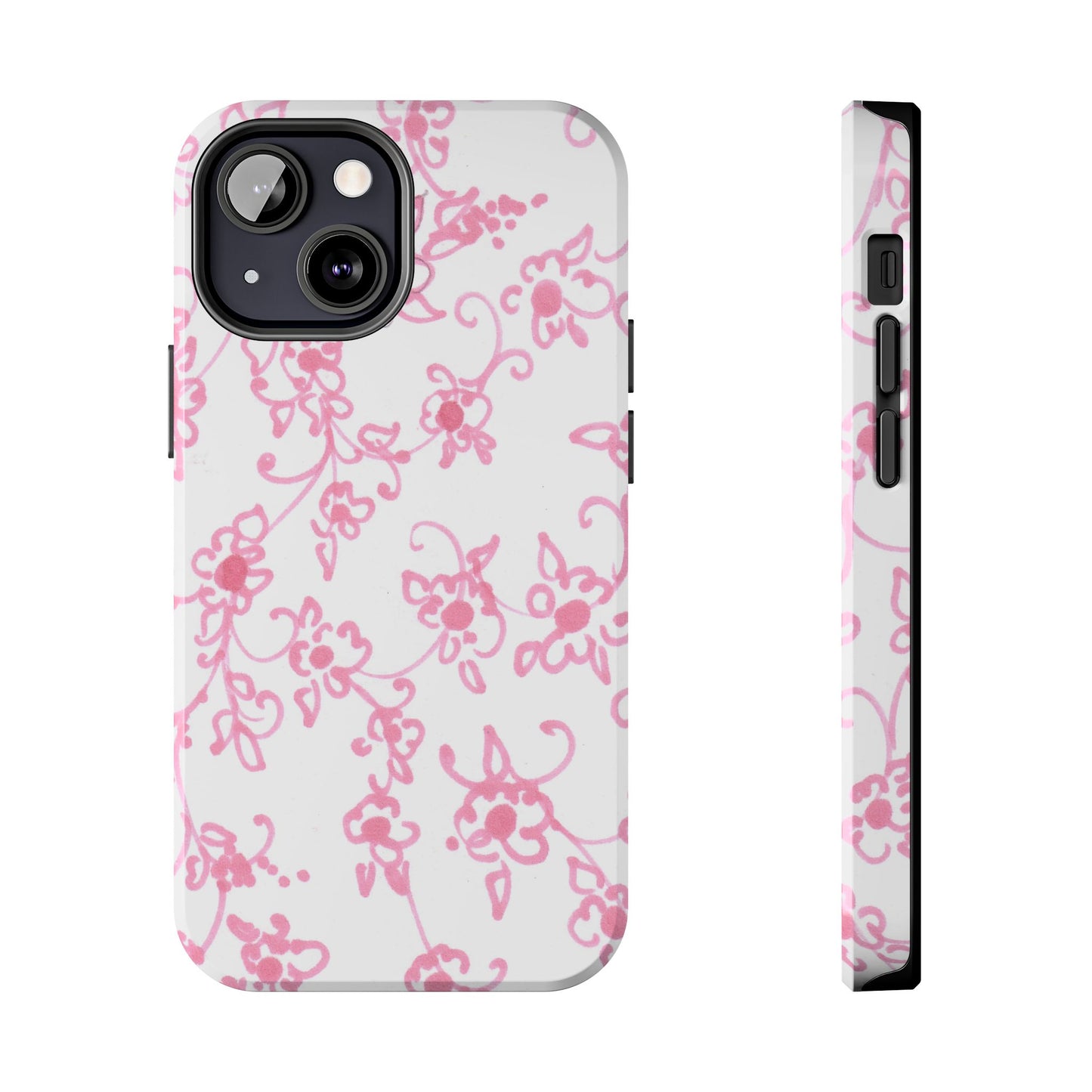 Juliette Ladies White / Pink Flowers Phone Case
