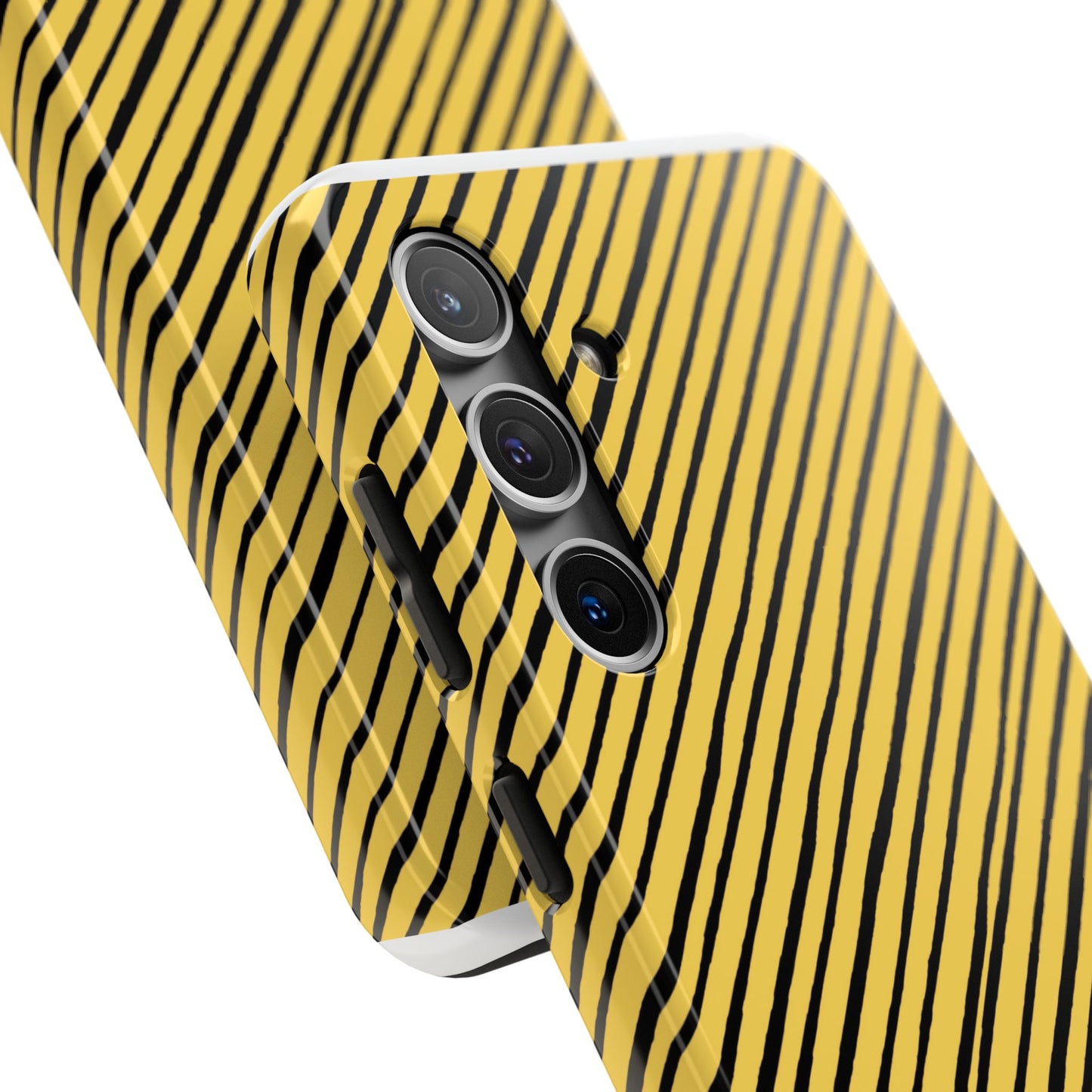 Quirky Bias Stripe Yellow / Black Phone Case