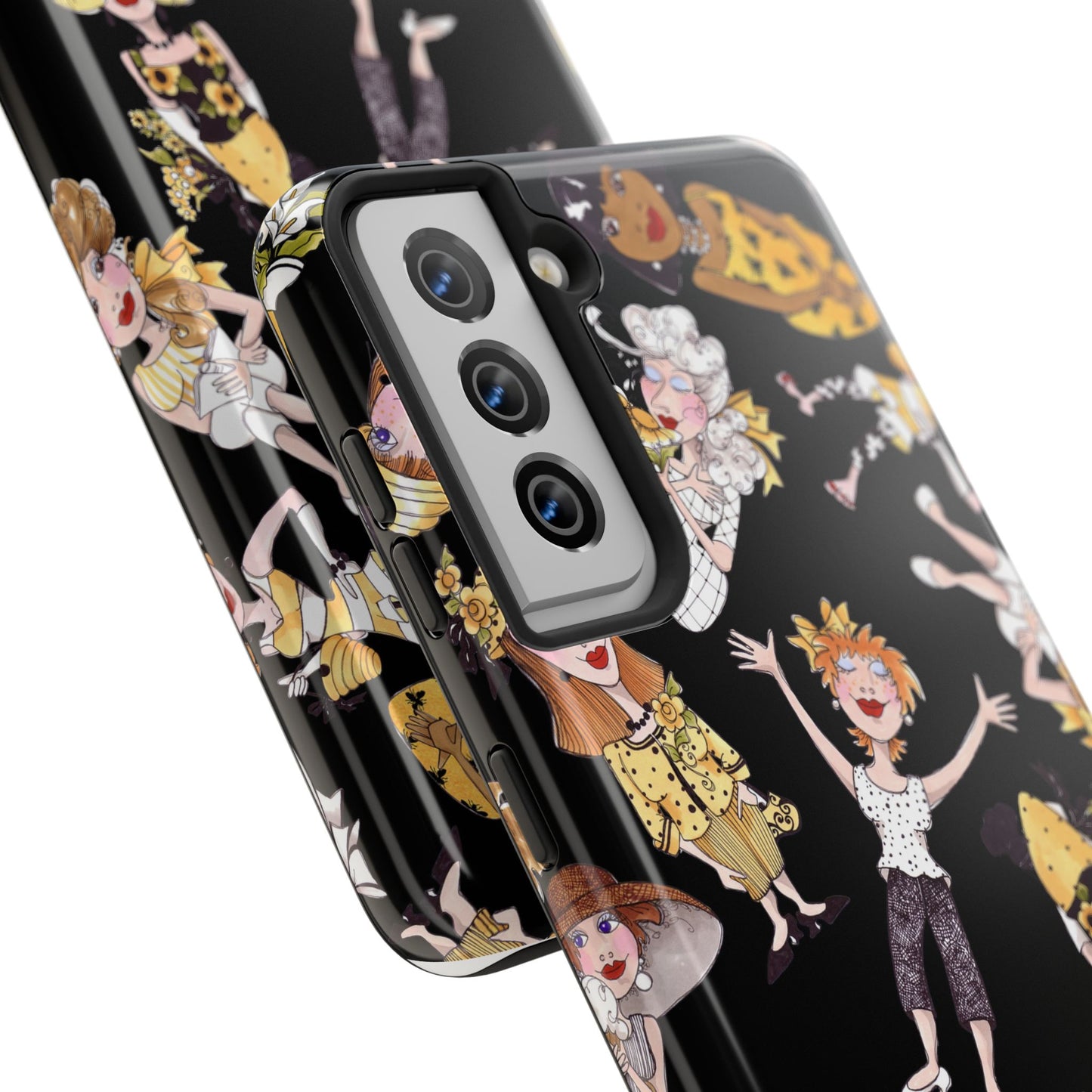 Bee Tossed Black Phone Case