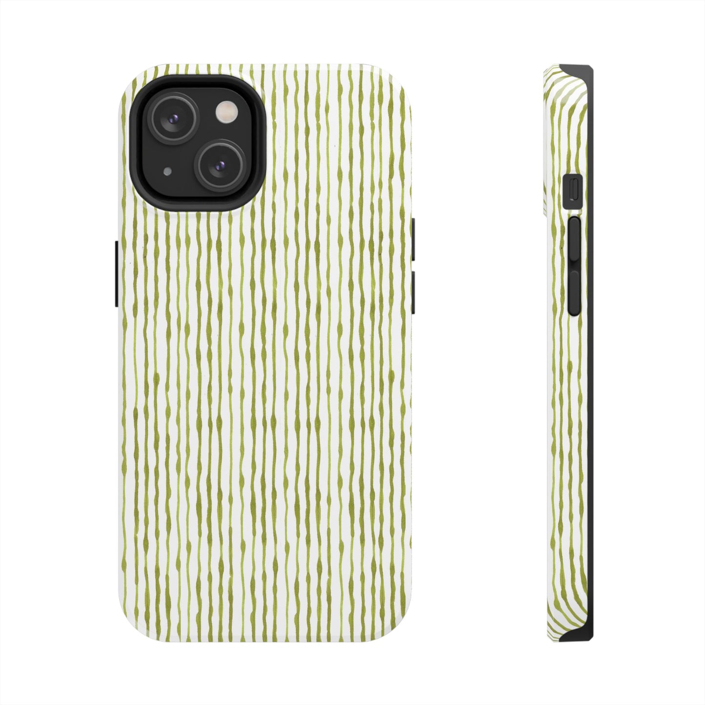 Faux Seersucker White / Green Phone Case