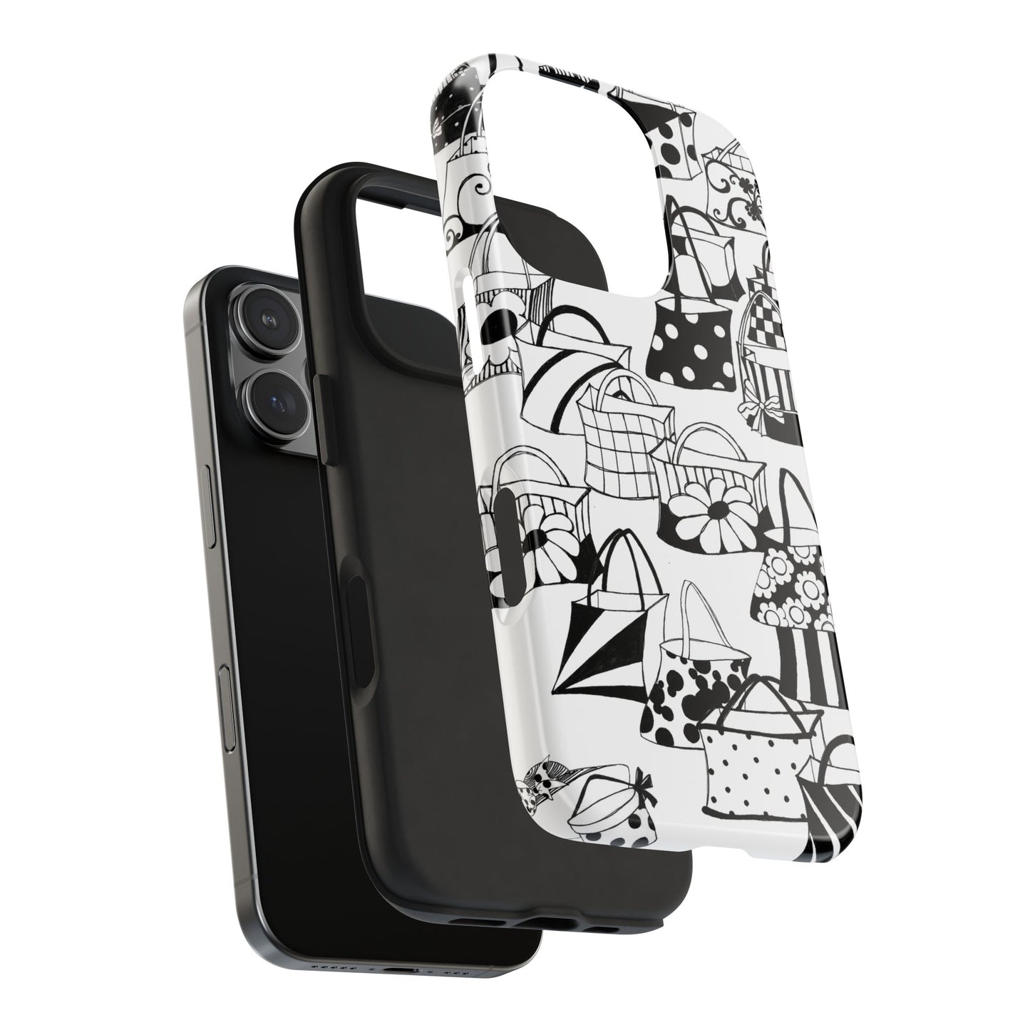 Totes White / Black Phone Case