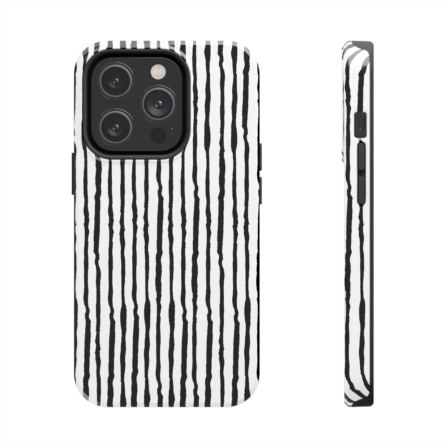 Sorta Stripe White / Black Phone Case