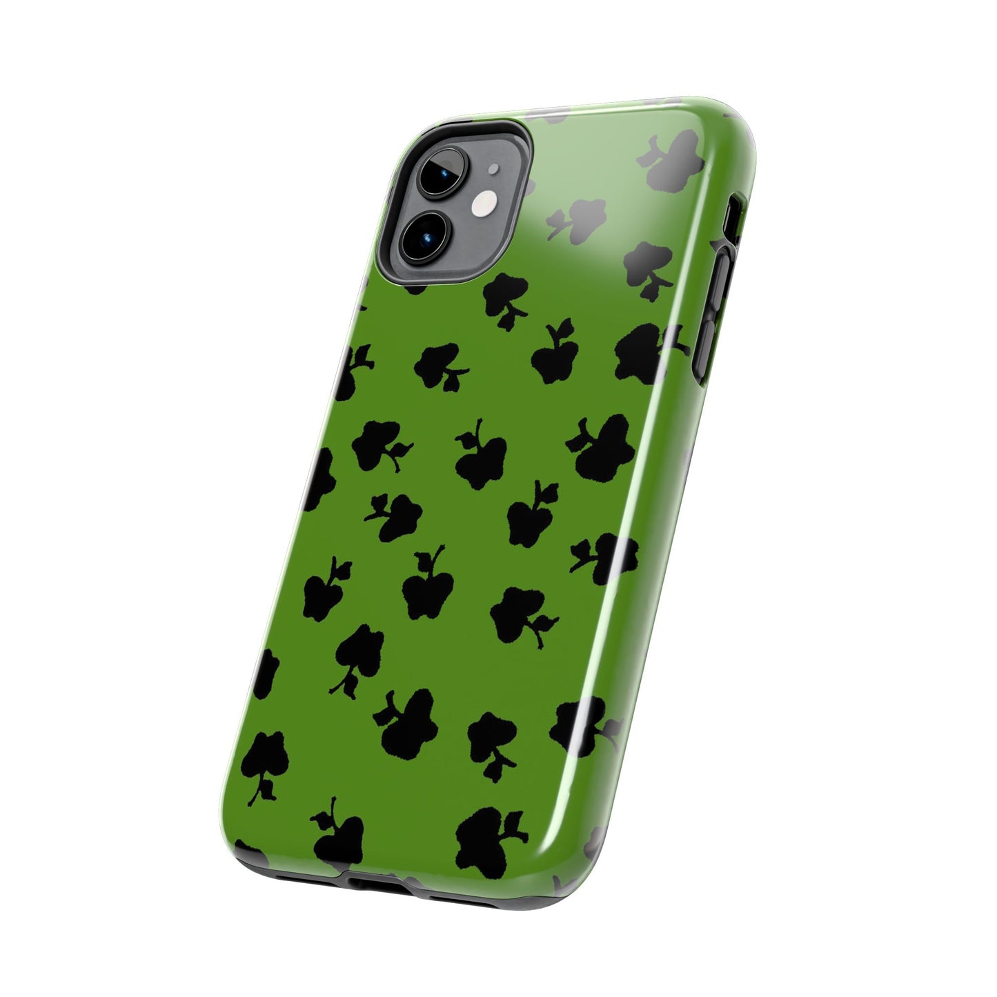 Happy Apples Green / Black Phone Case