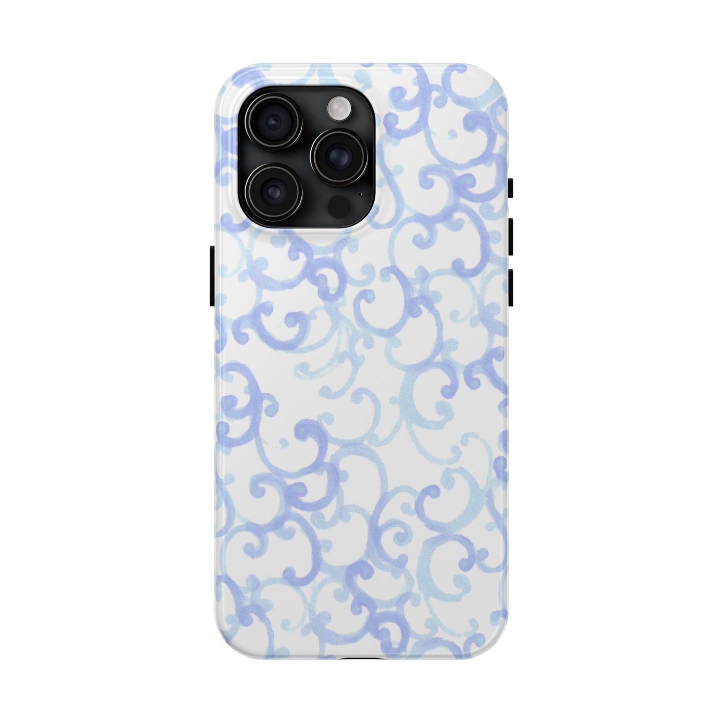 Scrollie White / Blue Phone Case