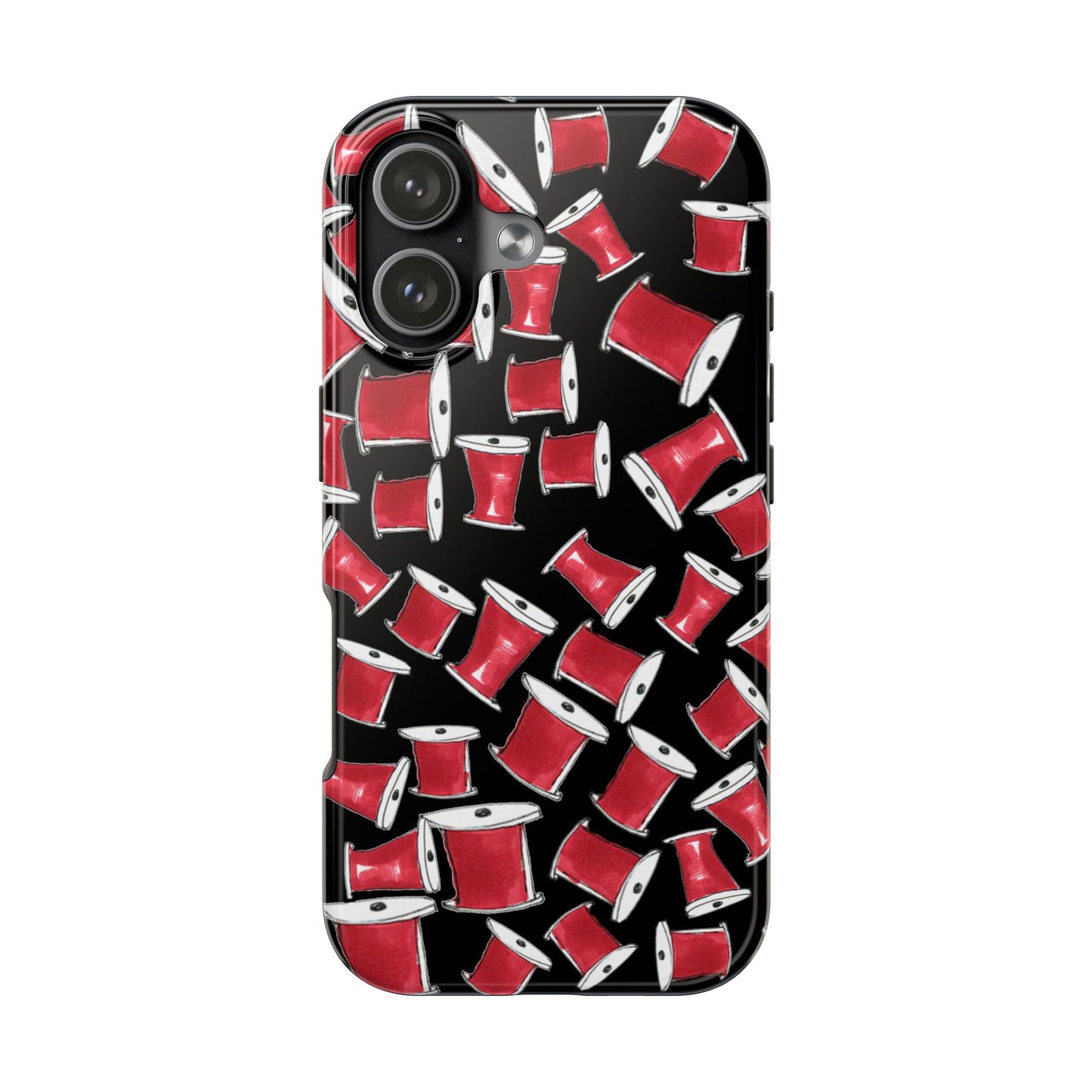 Red Thread Black Phone Case