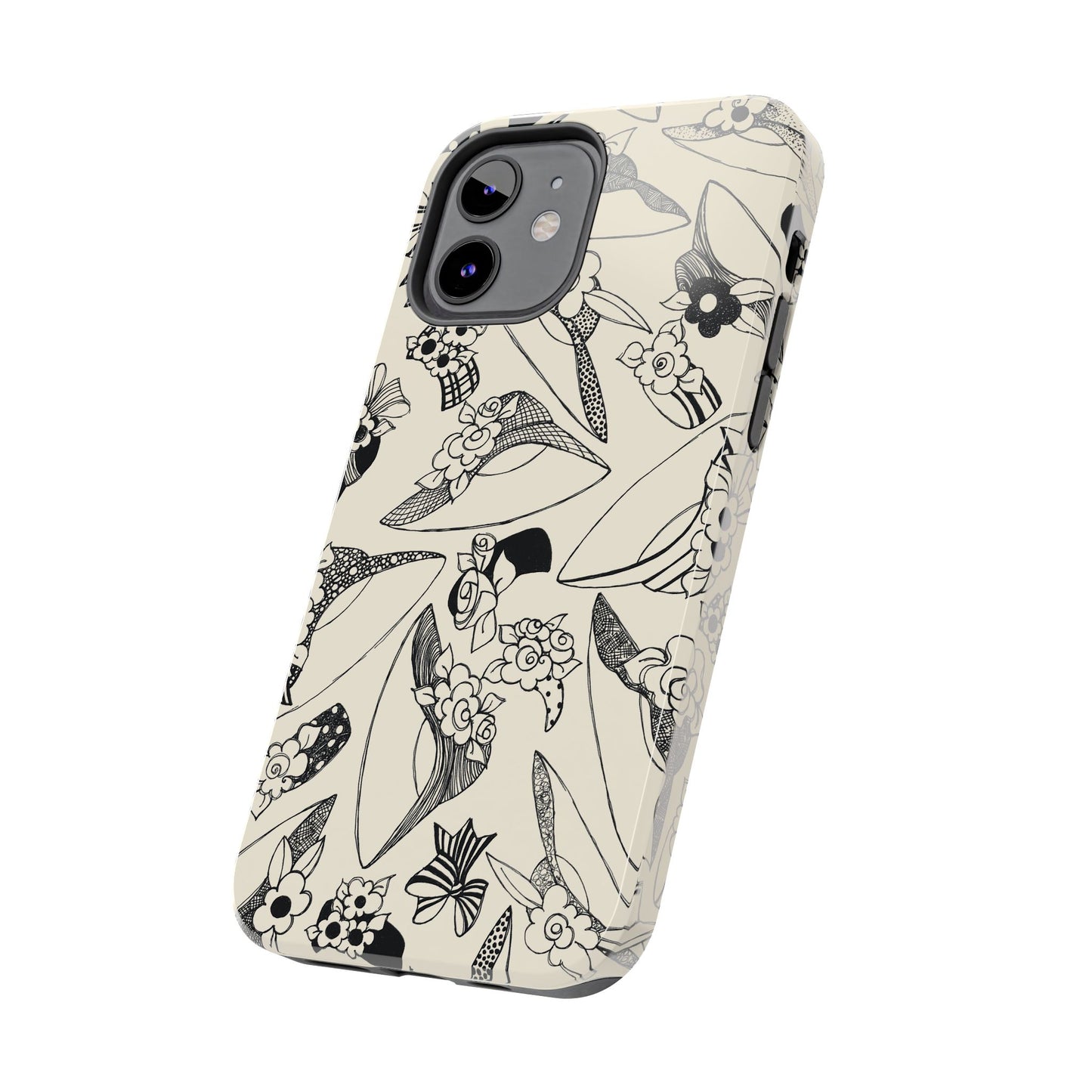 Millinery Ivory / Black Phone Case