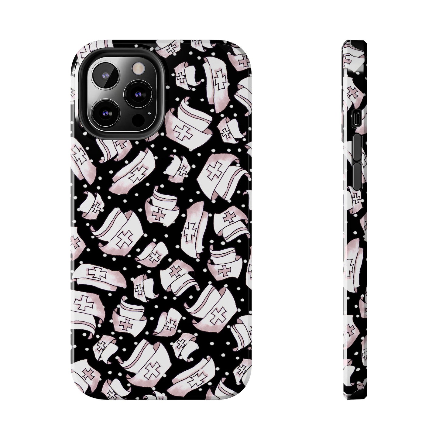 Med Hats Black Phone Case