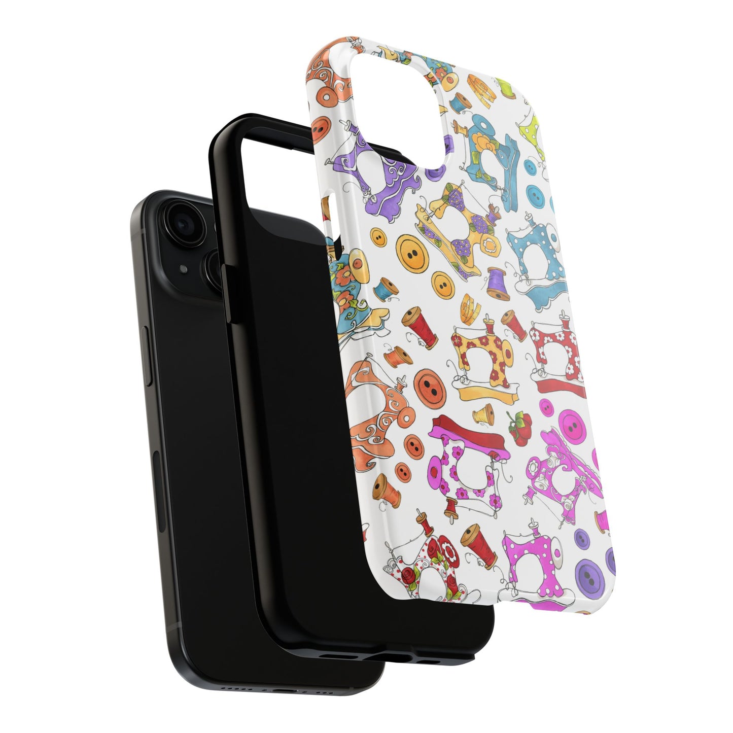 Sew Assorted White Phone Case