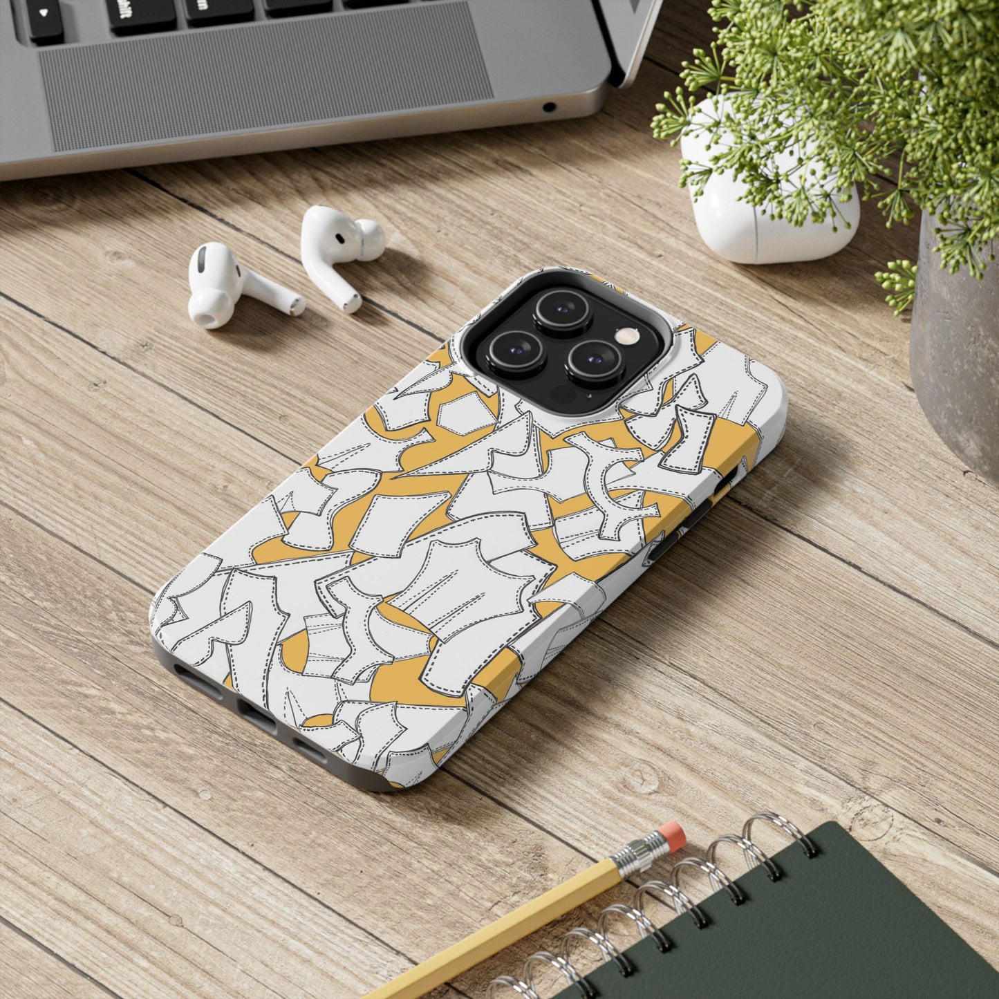 Pattern Pieces Yellow Phone Case