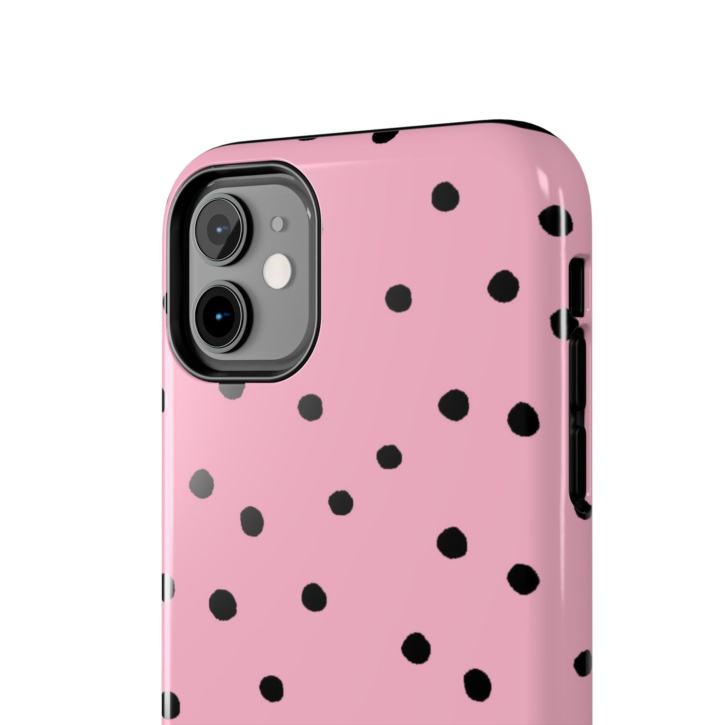 Dinky Dots Pink / Black Phone Case