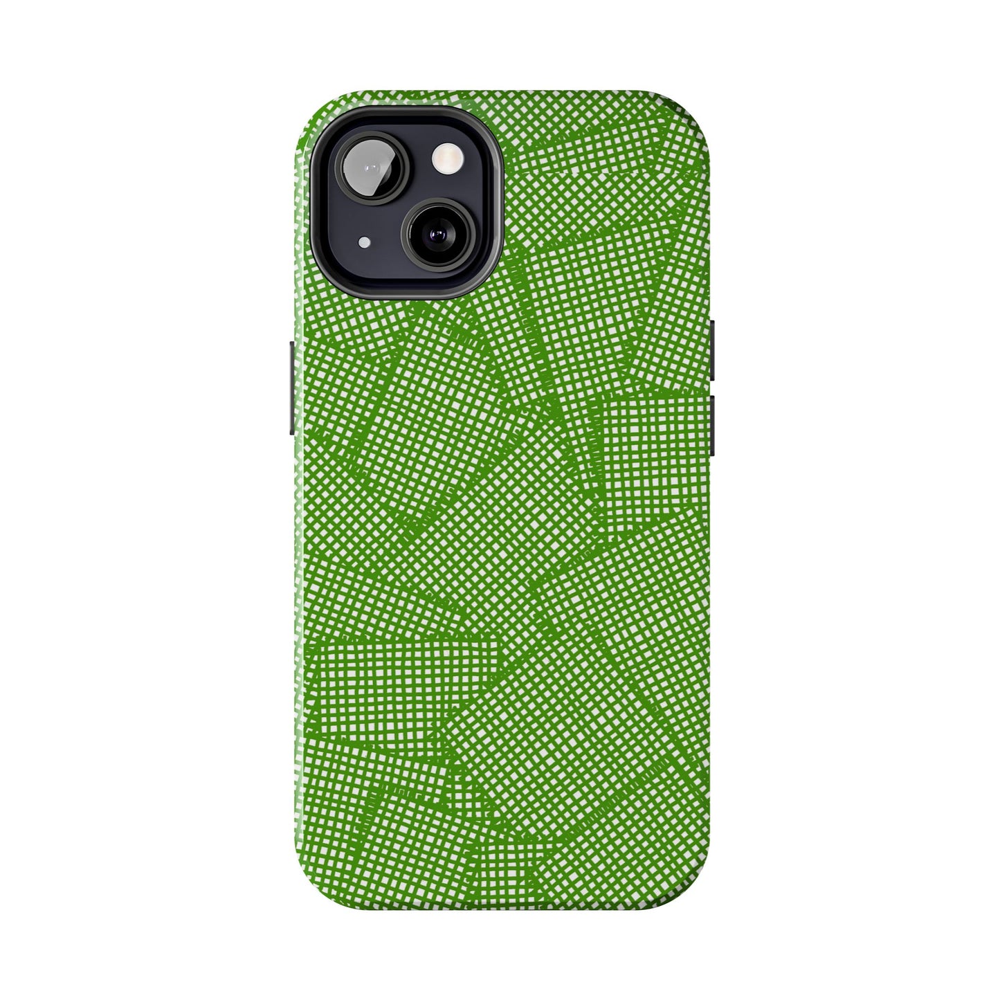 Check Patch Large Green Phone Case
