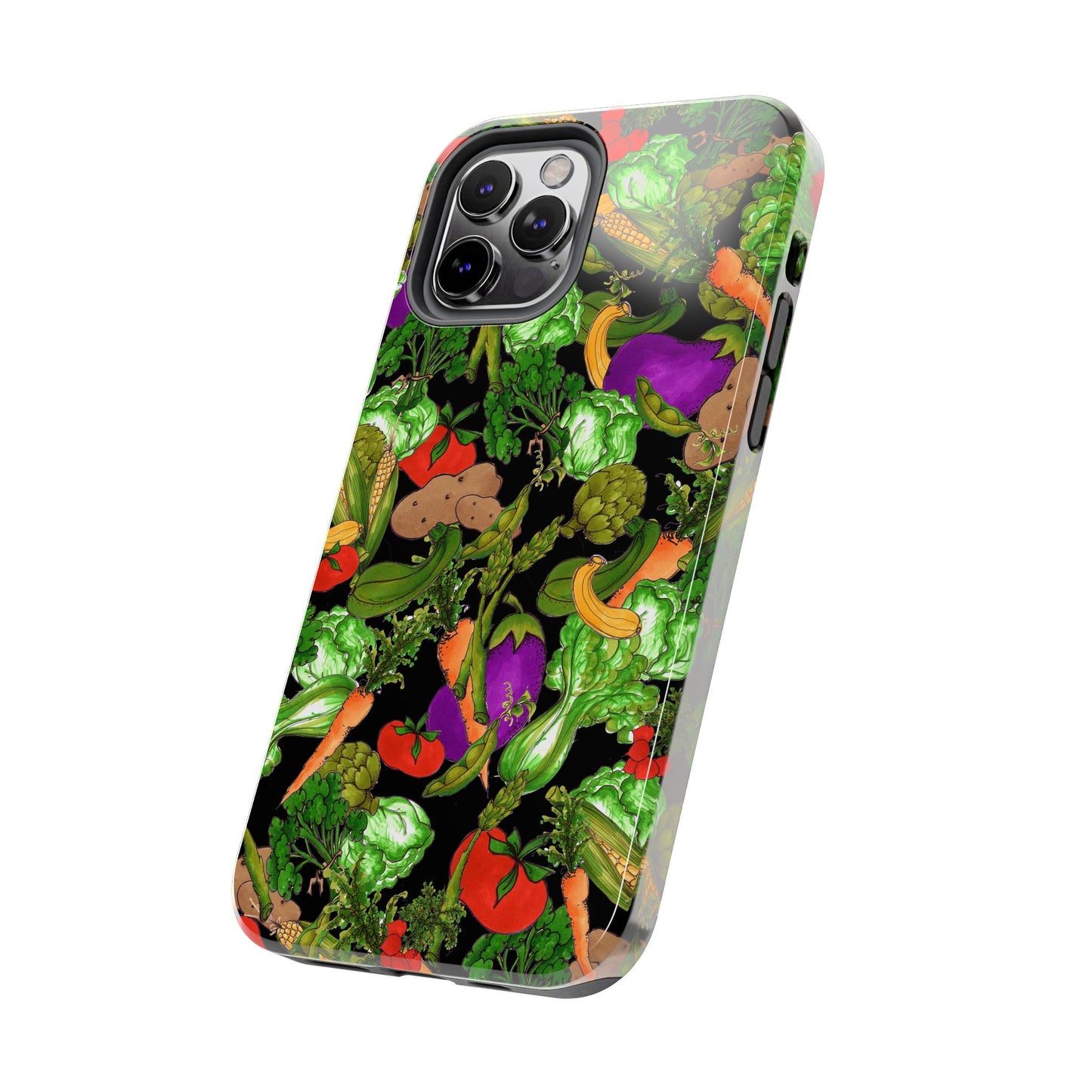 Veggie Jungle Black Phone Case