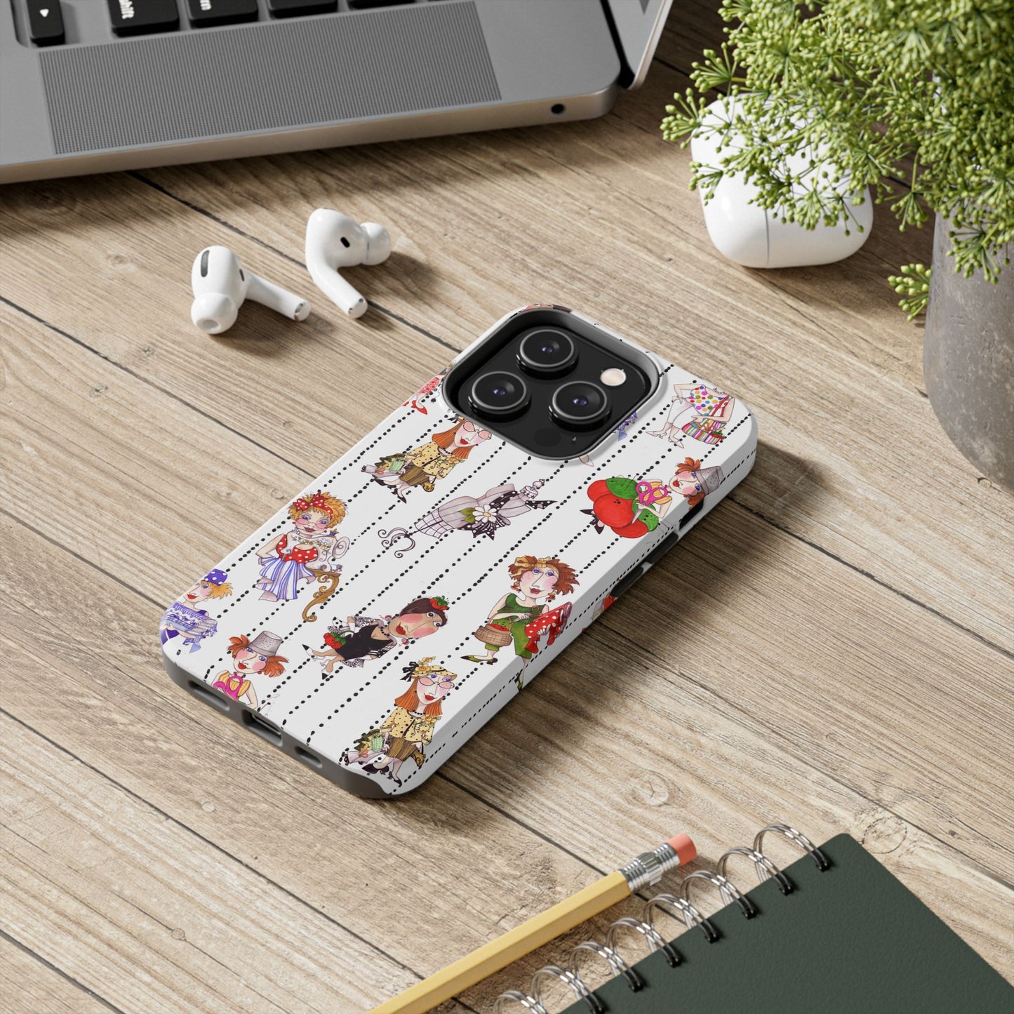 Sewphisticates White / Black Stripe Phone Case