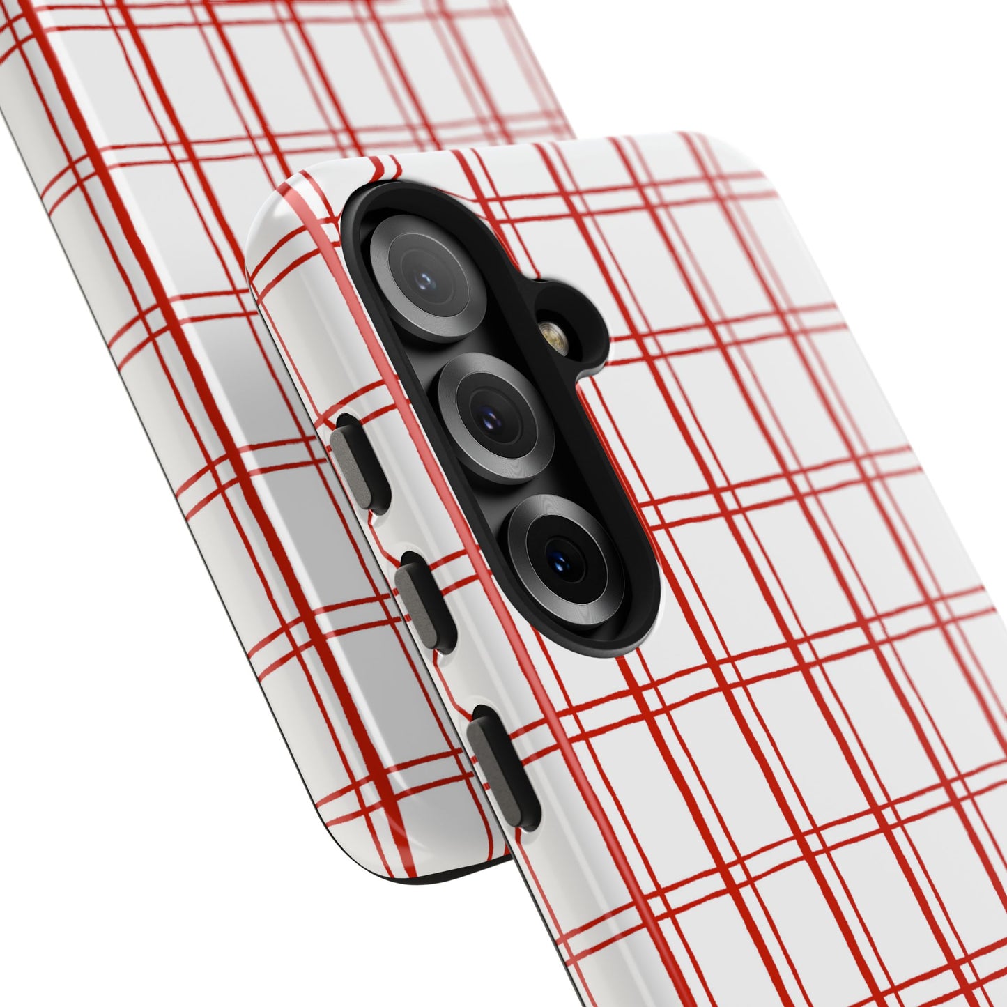 Little Plaid White / Red Phone Case