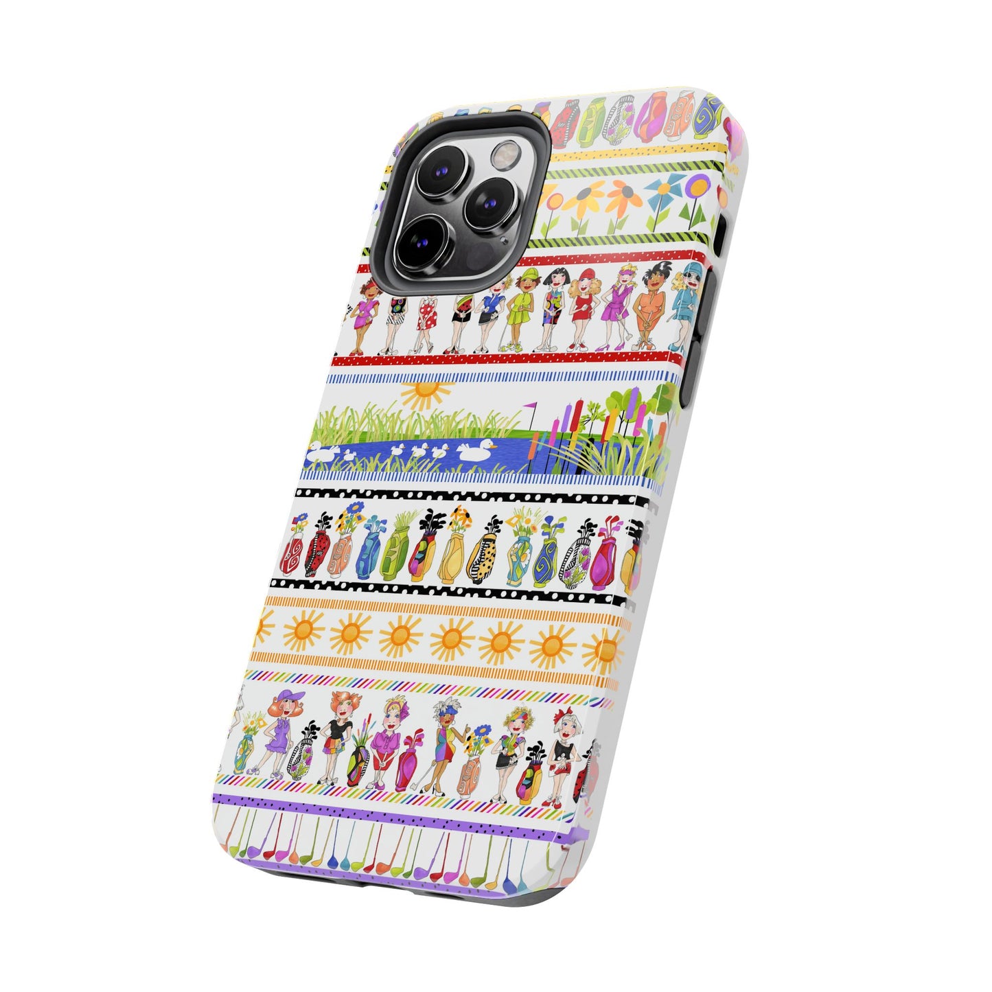 Golf Borders White Phone Case
