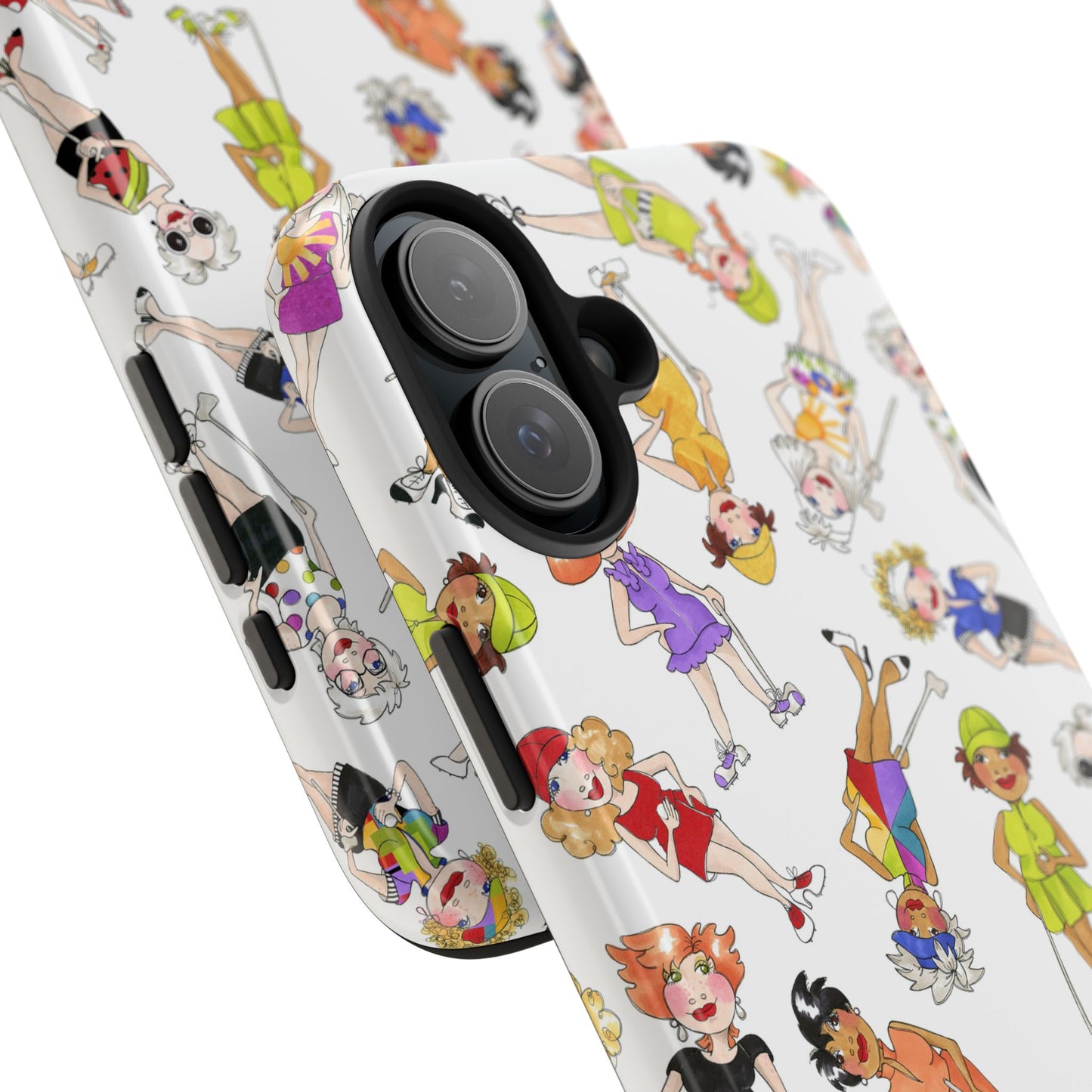 Tossed Golfer Girls White Phone Case