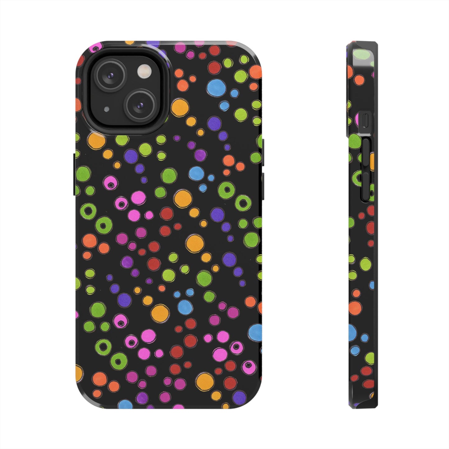 Dog Dots Black / Multi Phone Case