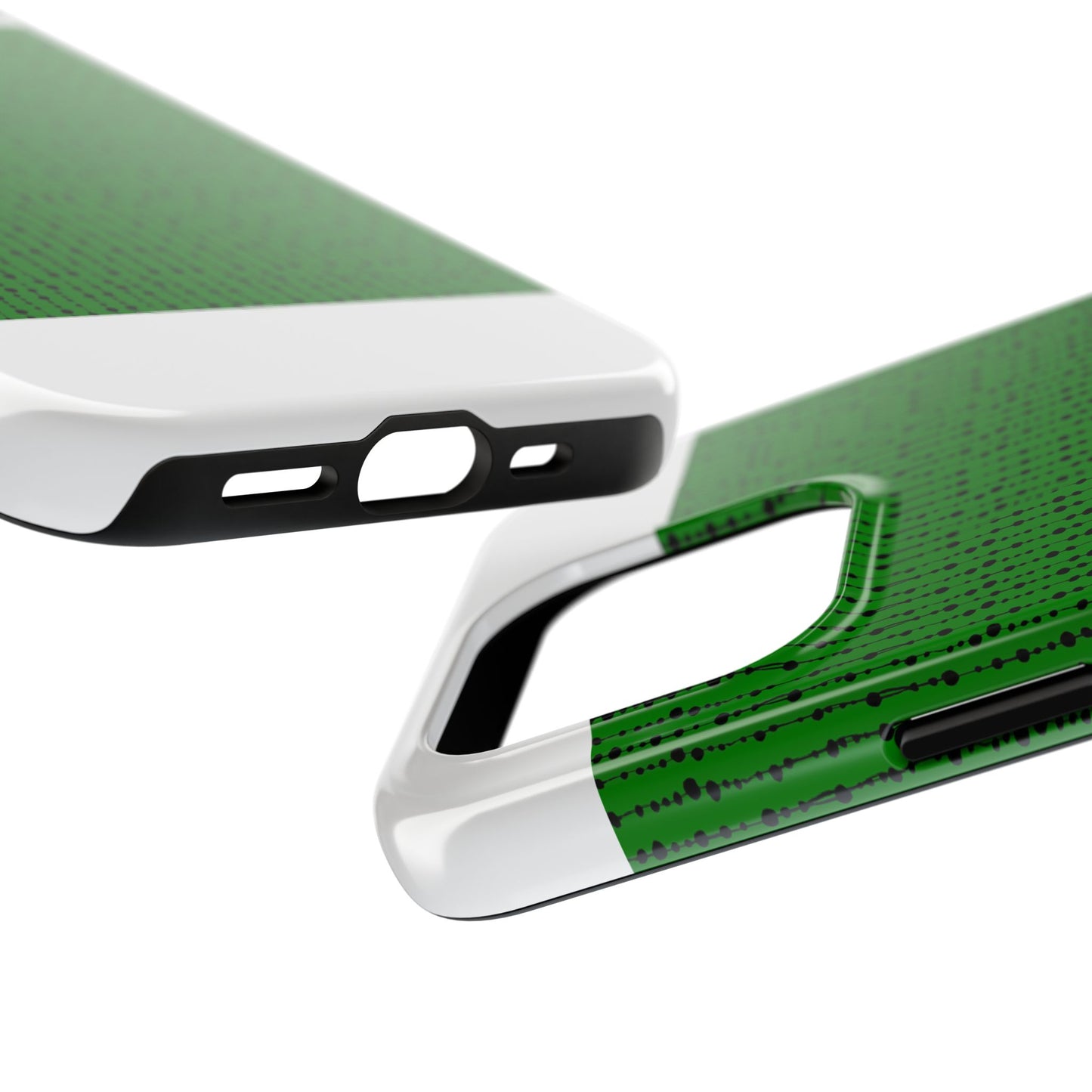 Beaded Curtain Green / Black Phone Case