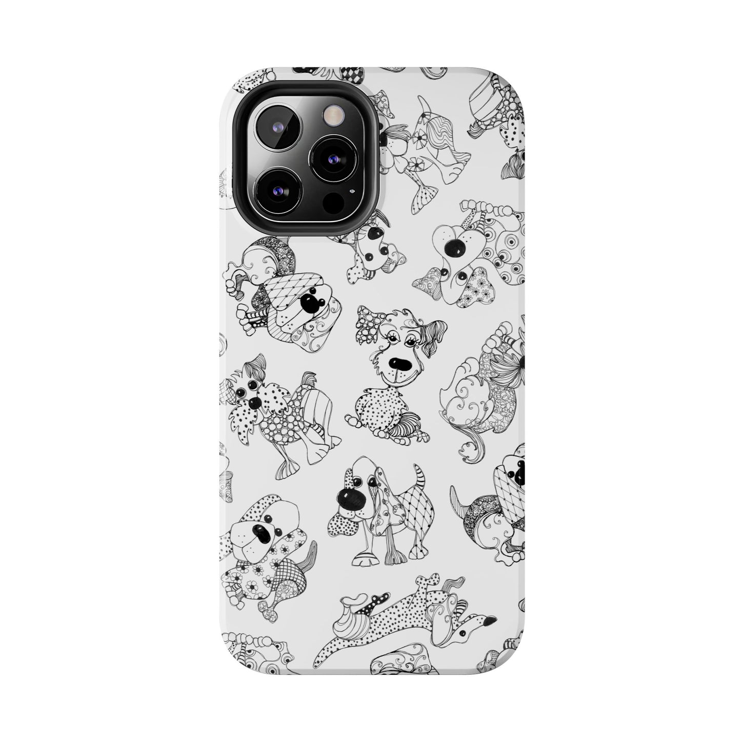 Doodle Dogs White Phone Case