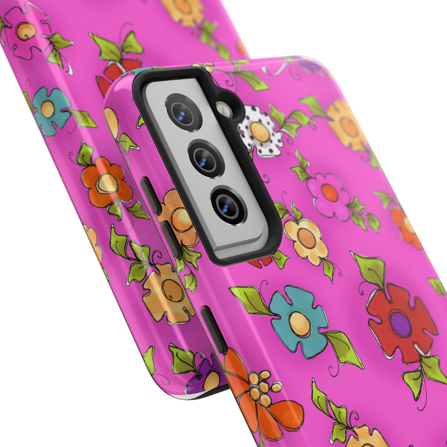Happy Blooms Cerise Phone Case