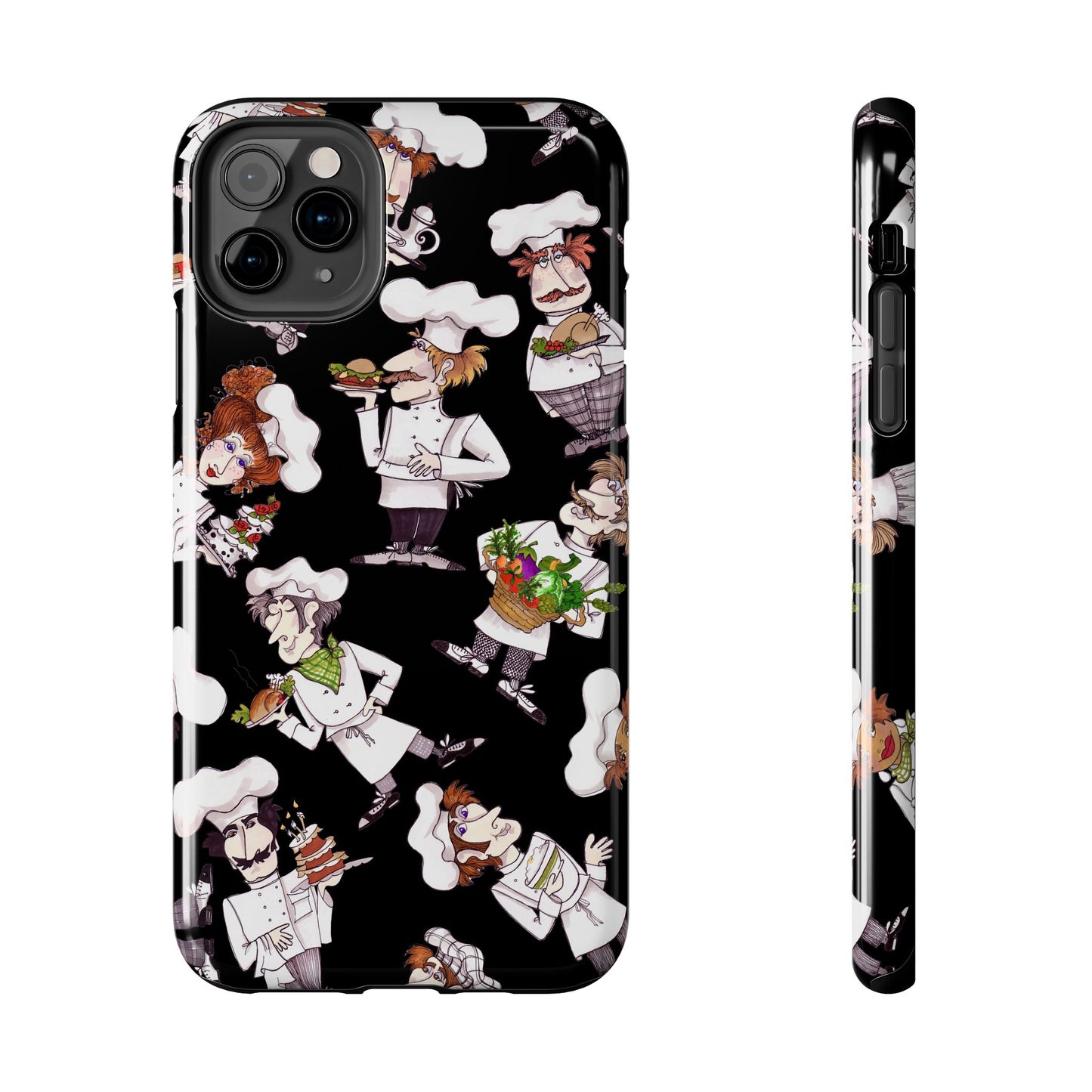 Tossed Chefs Black Phone Case