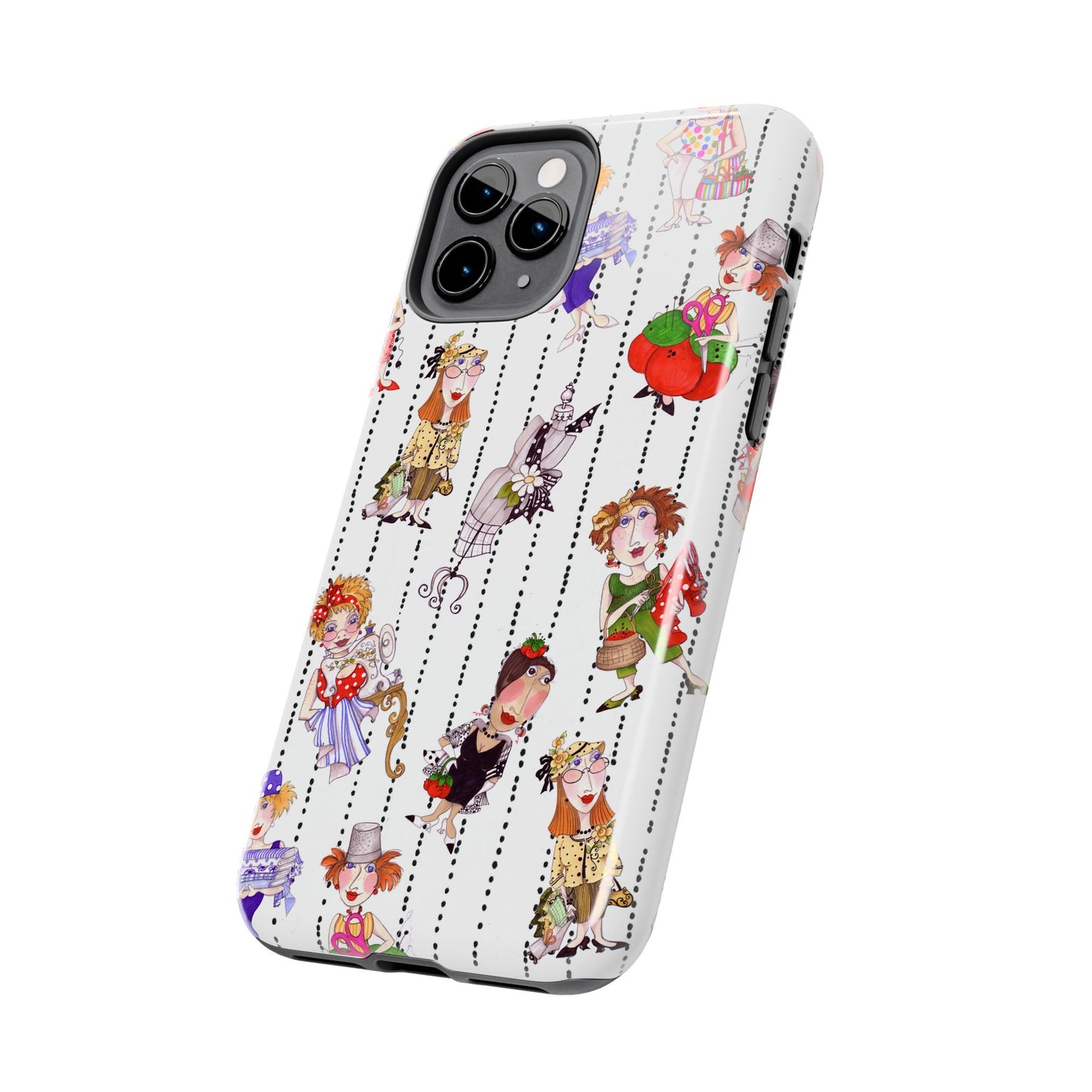 Sewphisticates White / Black Stripe Phone Case