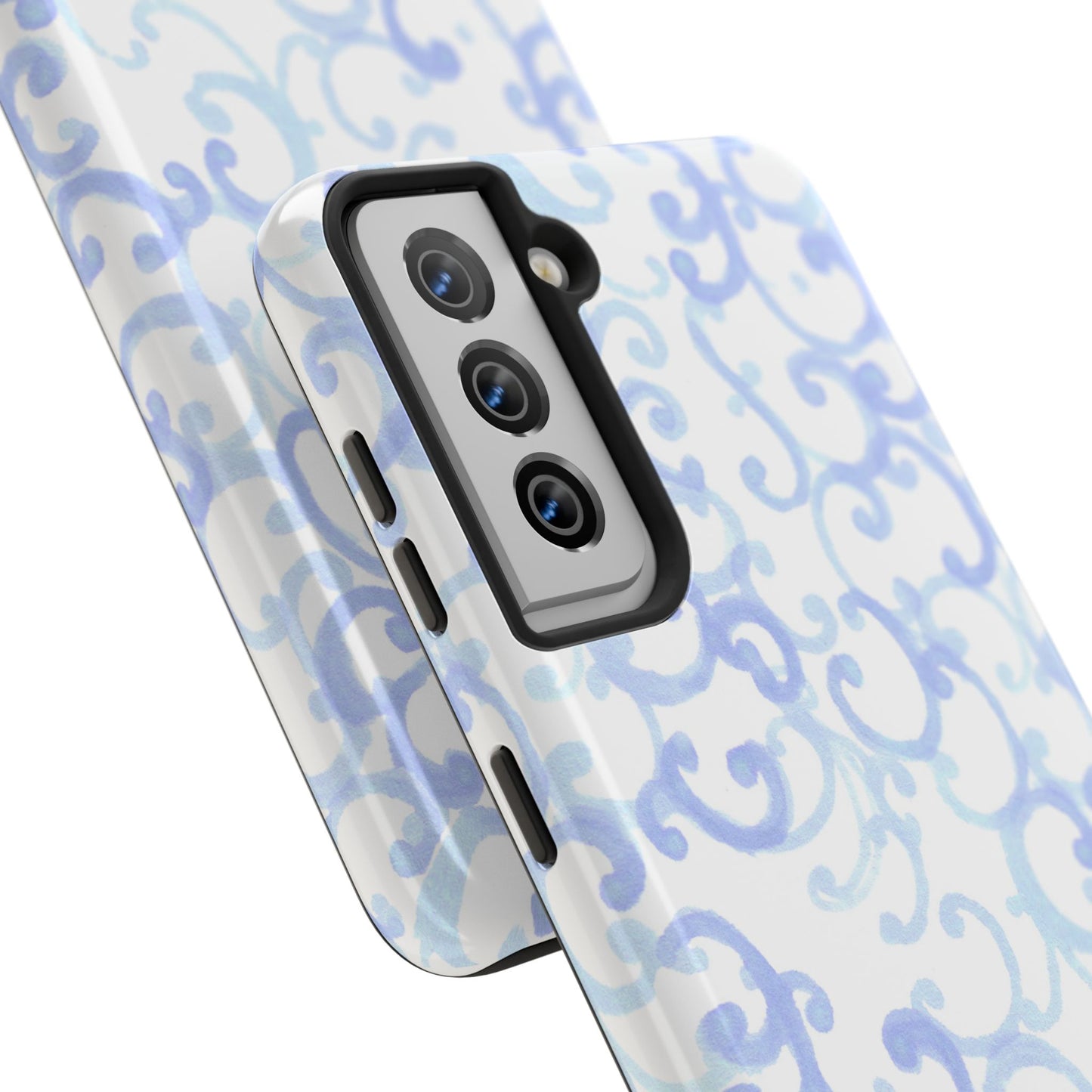 Scrollie White / Blue Phone Case