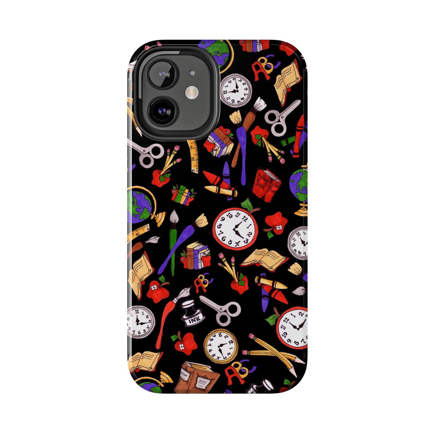 School Stuff Black Phone Case
