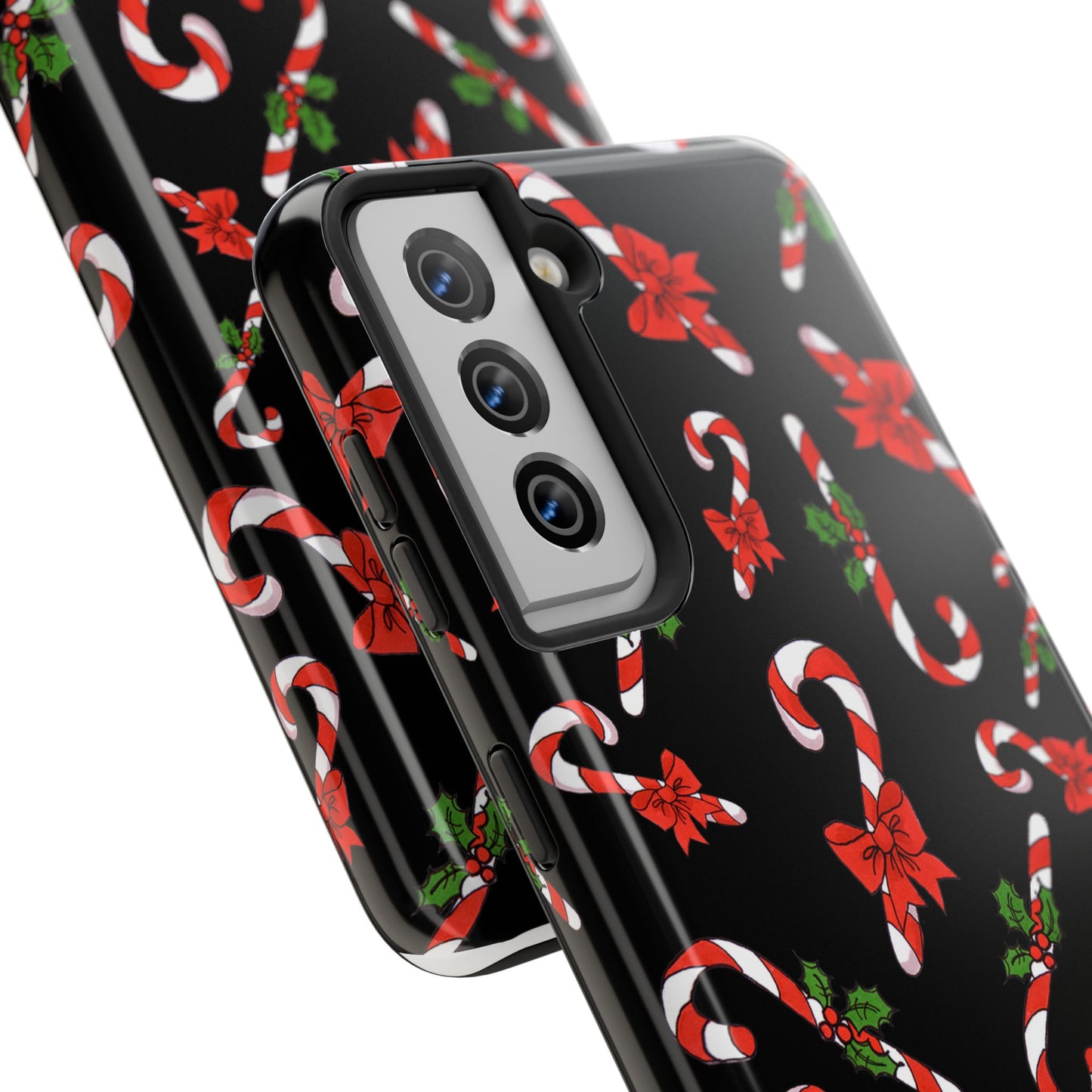 Candy Cane Crowd Black Phone Case