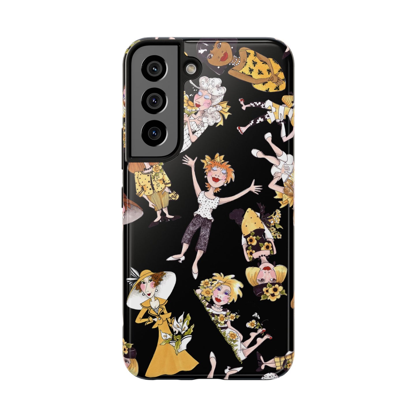 Bee Tossed Black Phone Case