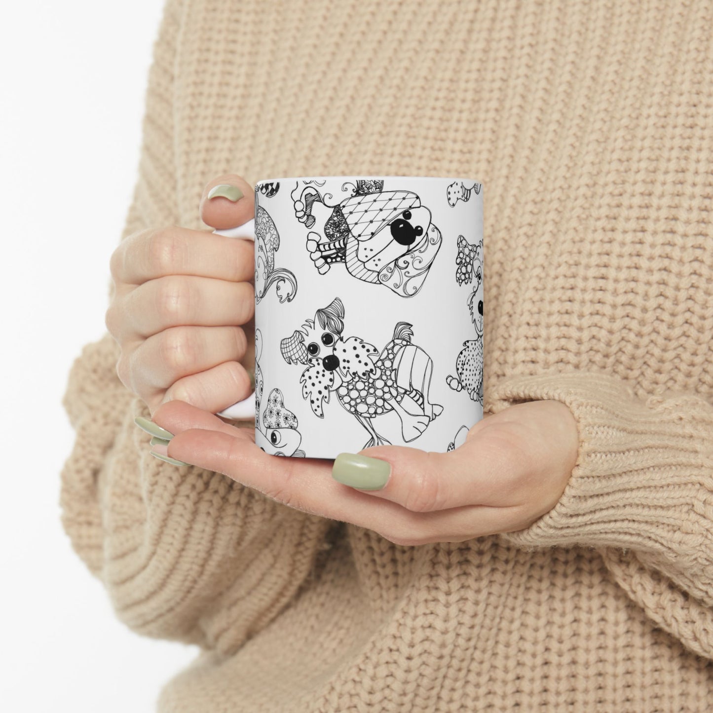Doodle Dogs White Cup