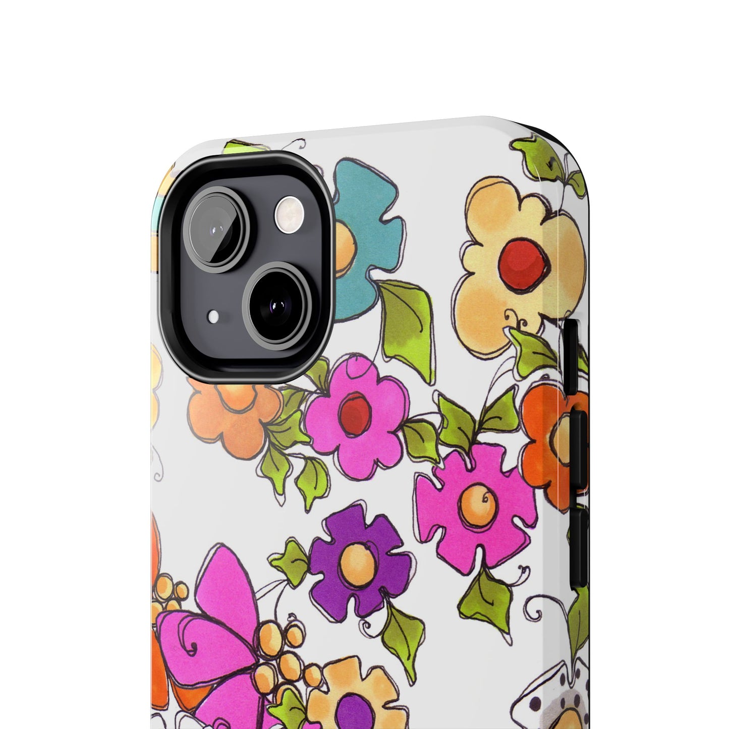 Happy Blooms White Phone Case