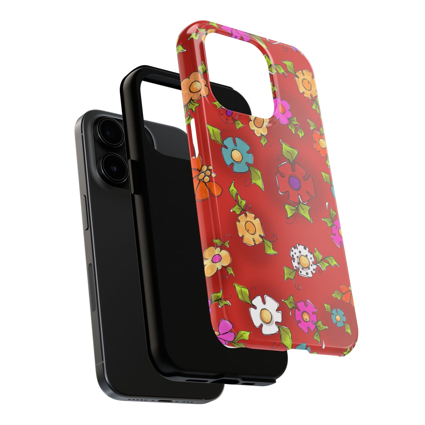 Happy Blooms Red Phone Case