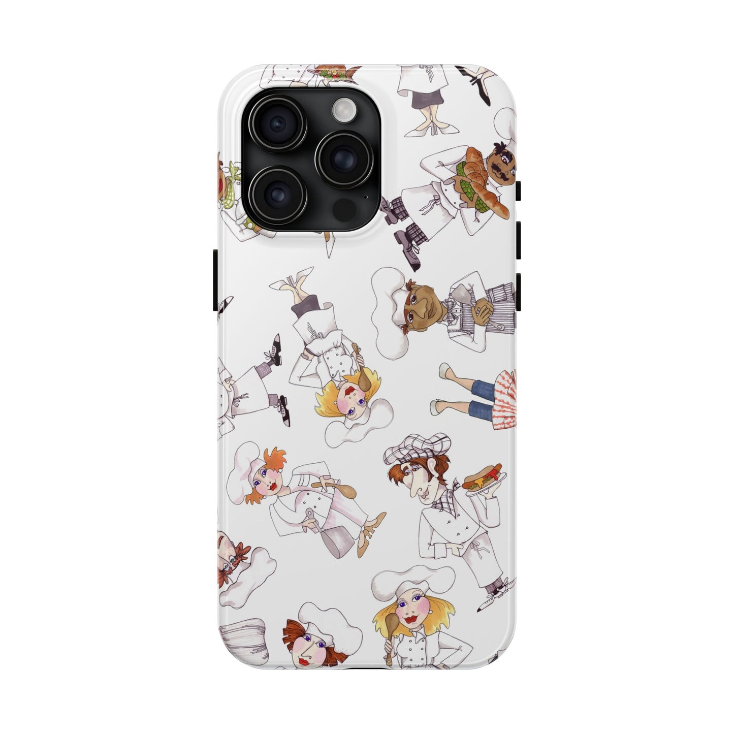 Tossed Chefs White Phone Case
