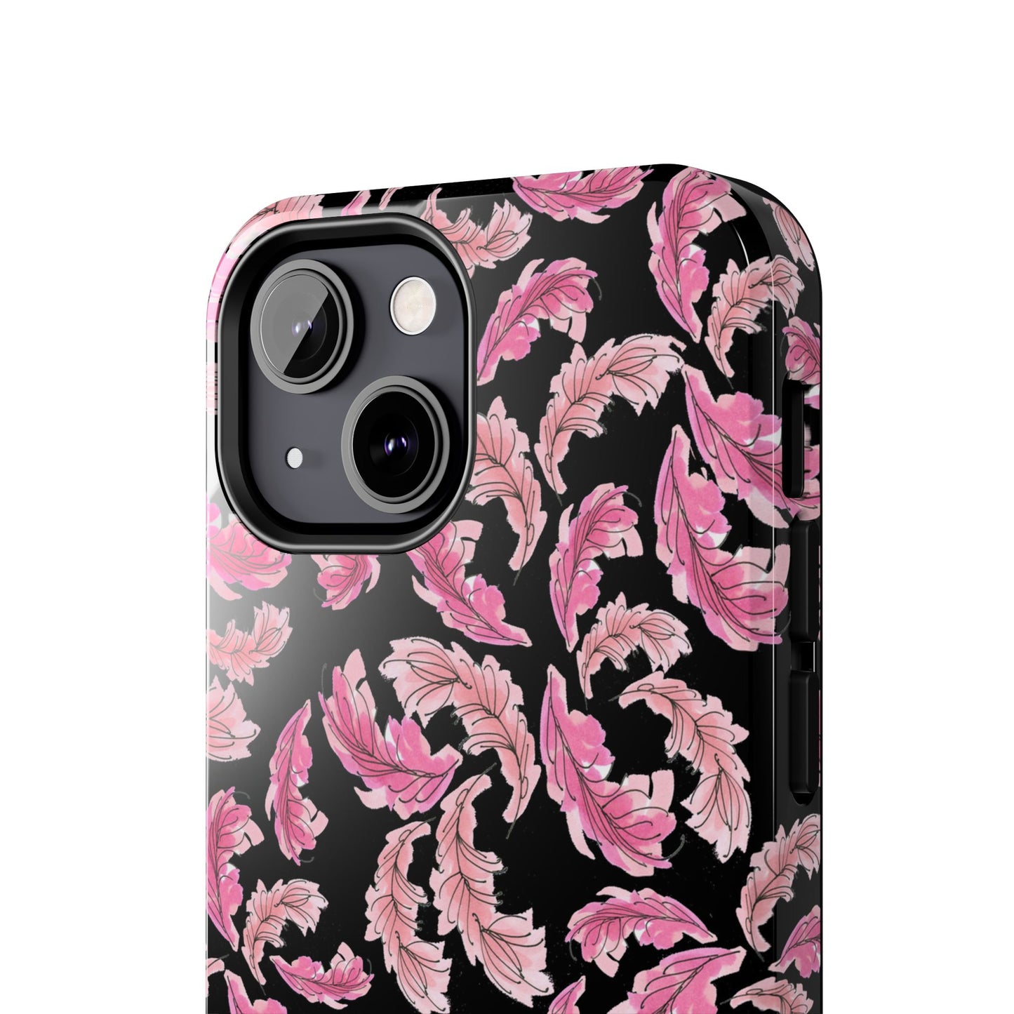 Flam Feathers Black Phone Case