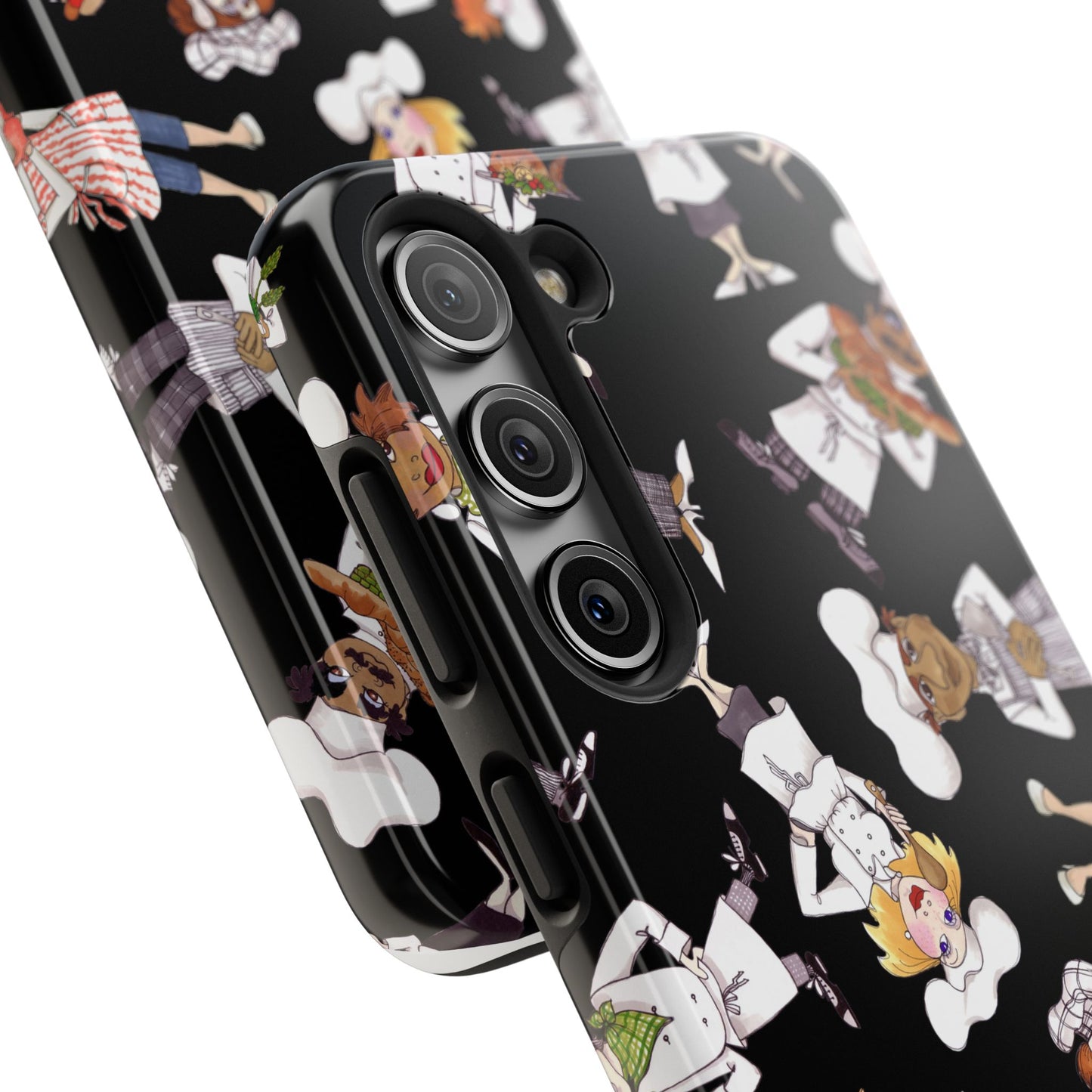 Tossed Chefs Black Phone Case