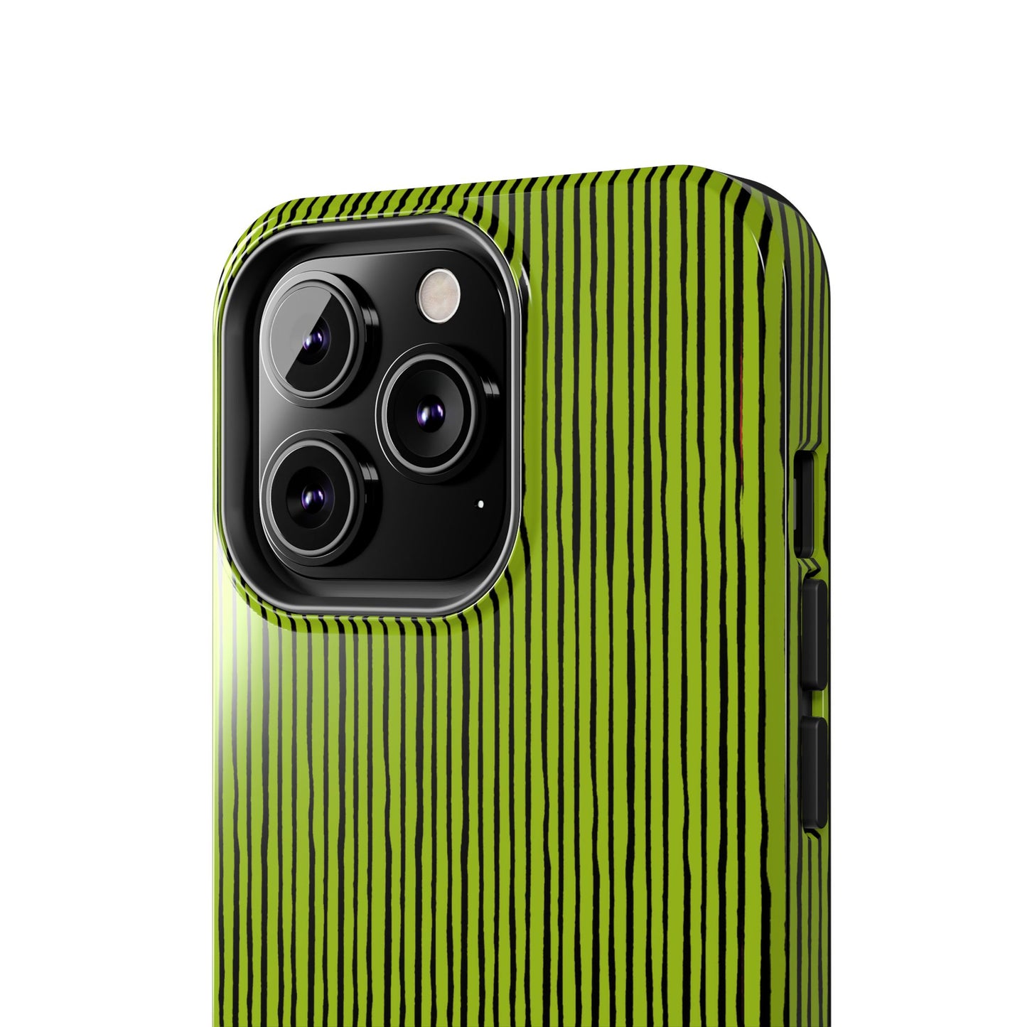 Quirky Pin Stripe Green / Black Phone Case