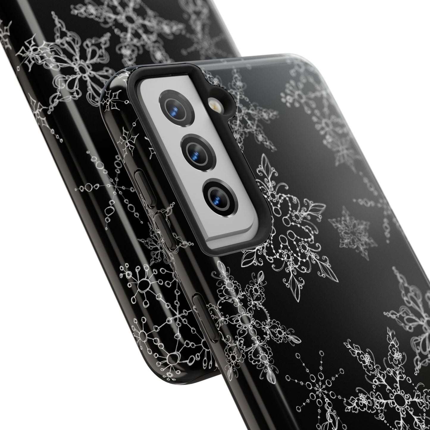 Random Flakes Black Phone Case